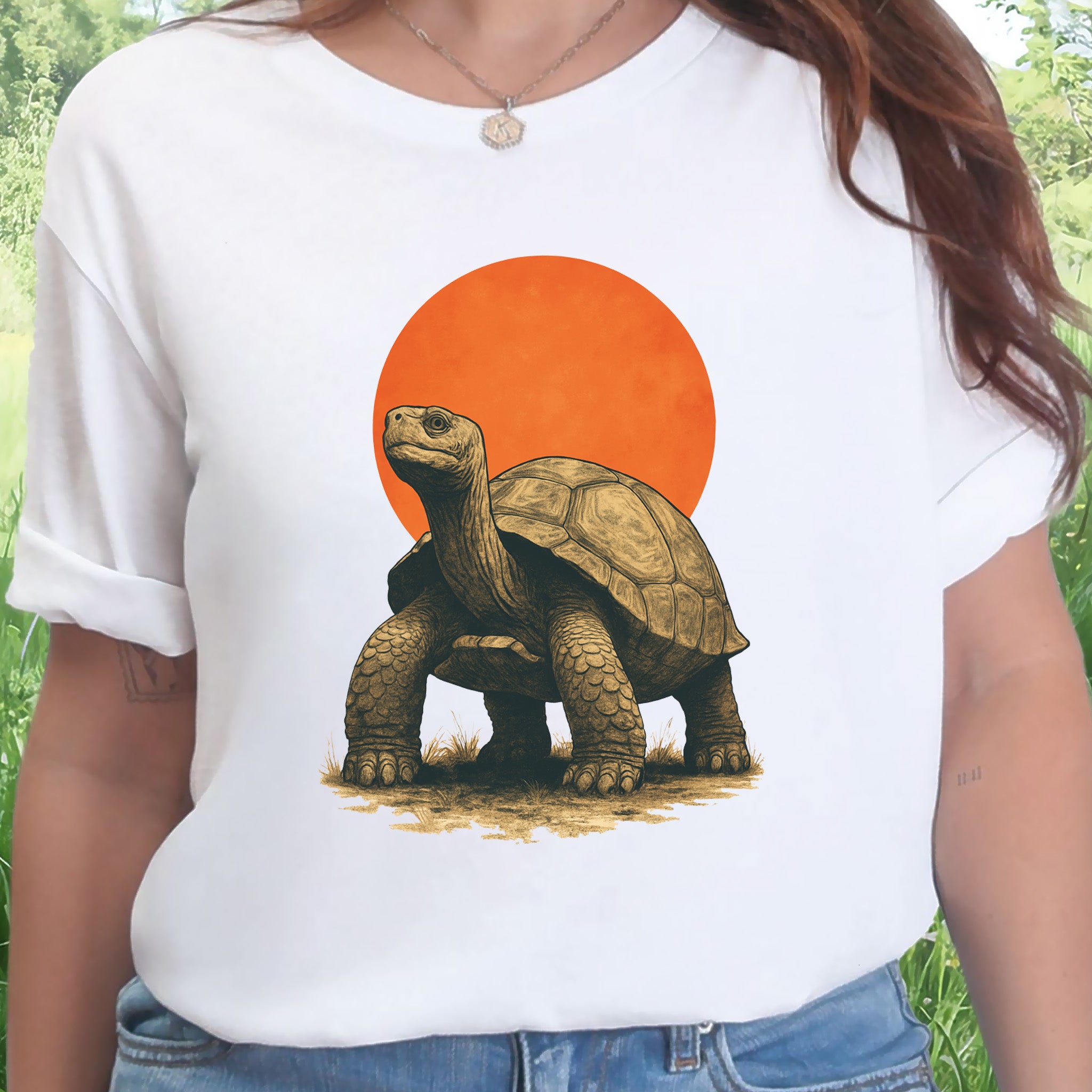 Vintage Tortoise Sun T-Shirt – Japanese Style Jungle Safari Tee