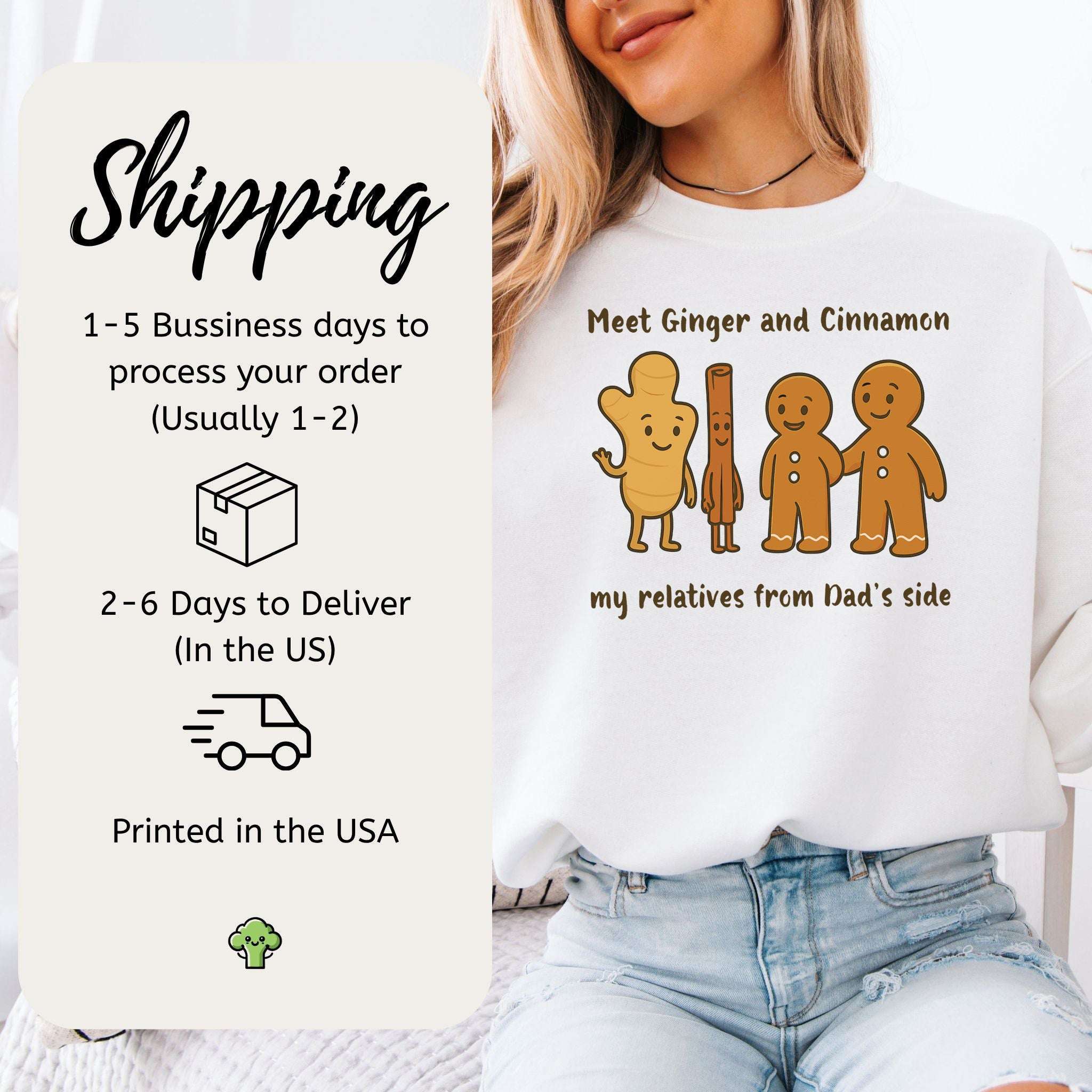 Ginger & Cinnamon Crew Sweatshirt – Funny Spicy Family Holiday Joke