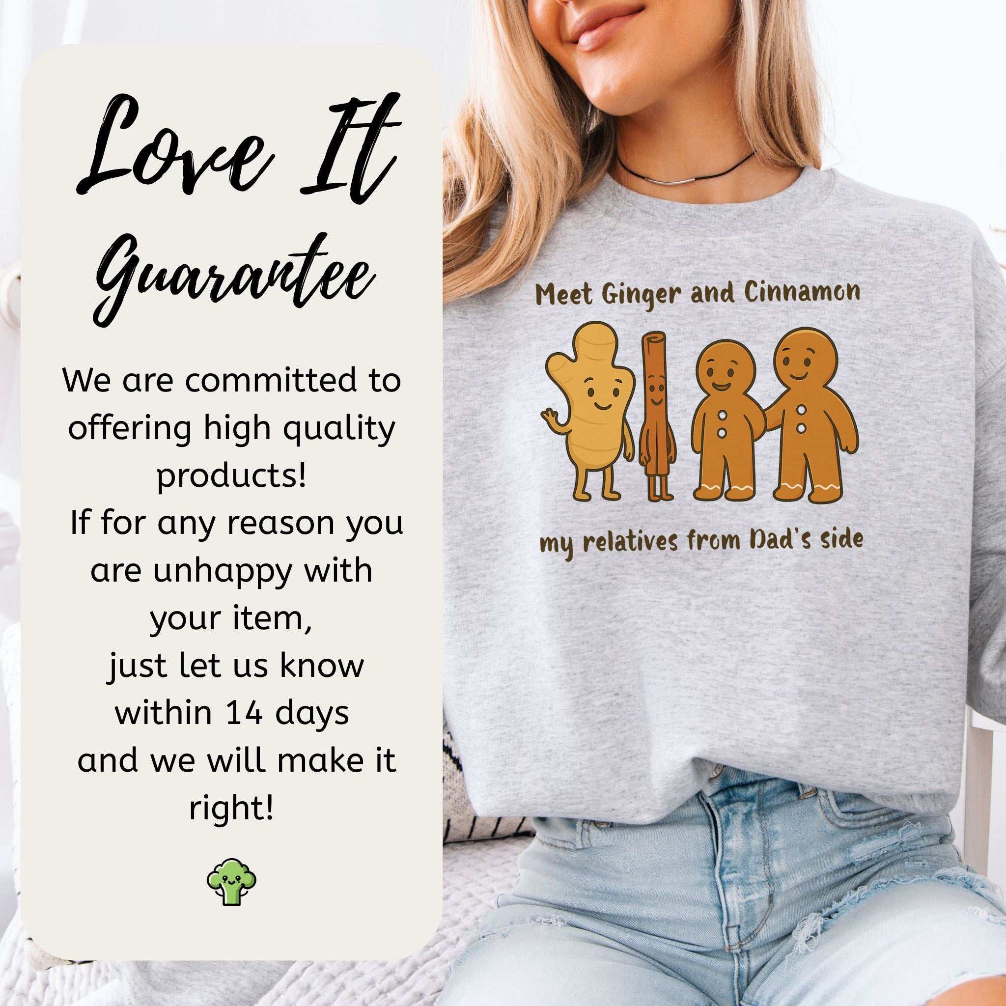 Ginger & Cinnamon Crew Sweatshirt – Funny Spicy Family Holiday Joke