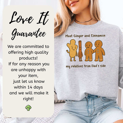 Ginger & Cinnamon Crew Sweatshirt – Funny Spicy Family Holiday Joke