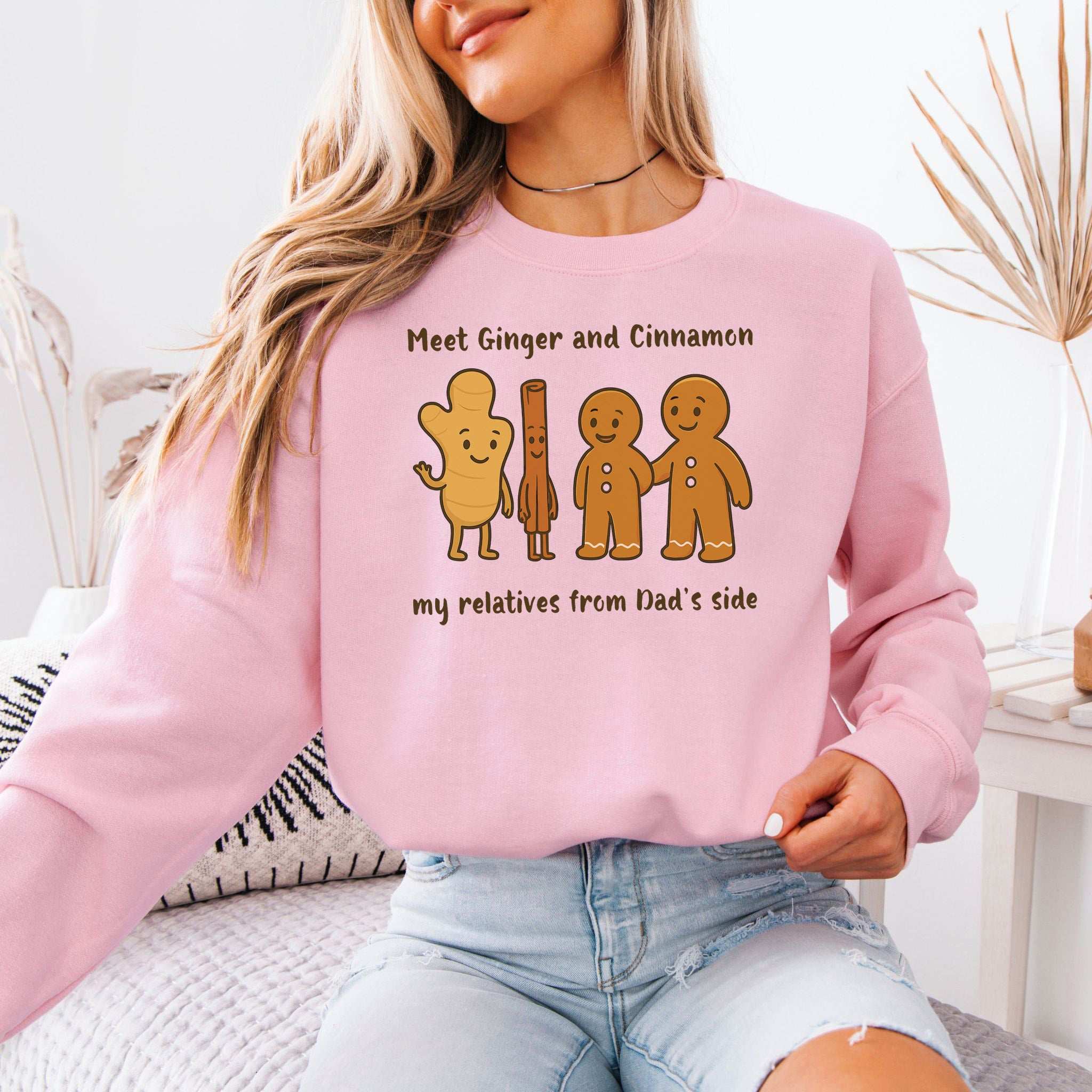 Ginger & Cinnamon Crew Sweatshirt – Funny Spicy Family Holiday Joke