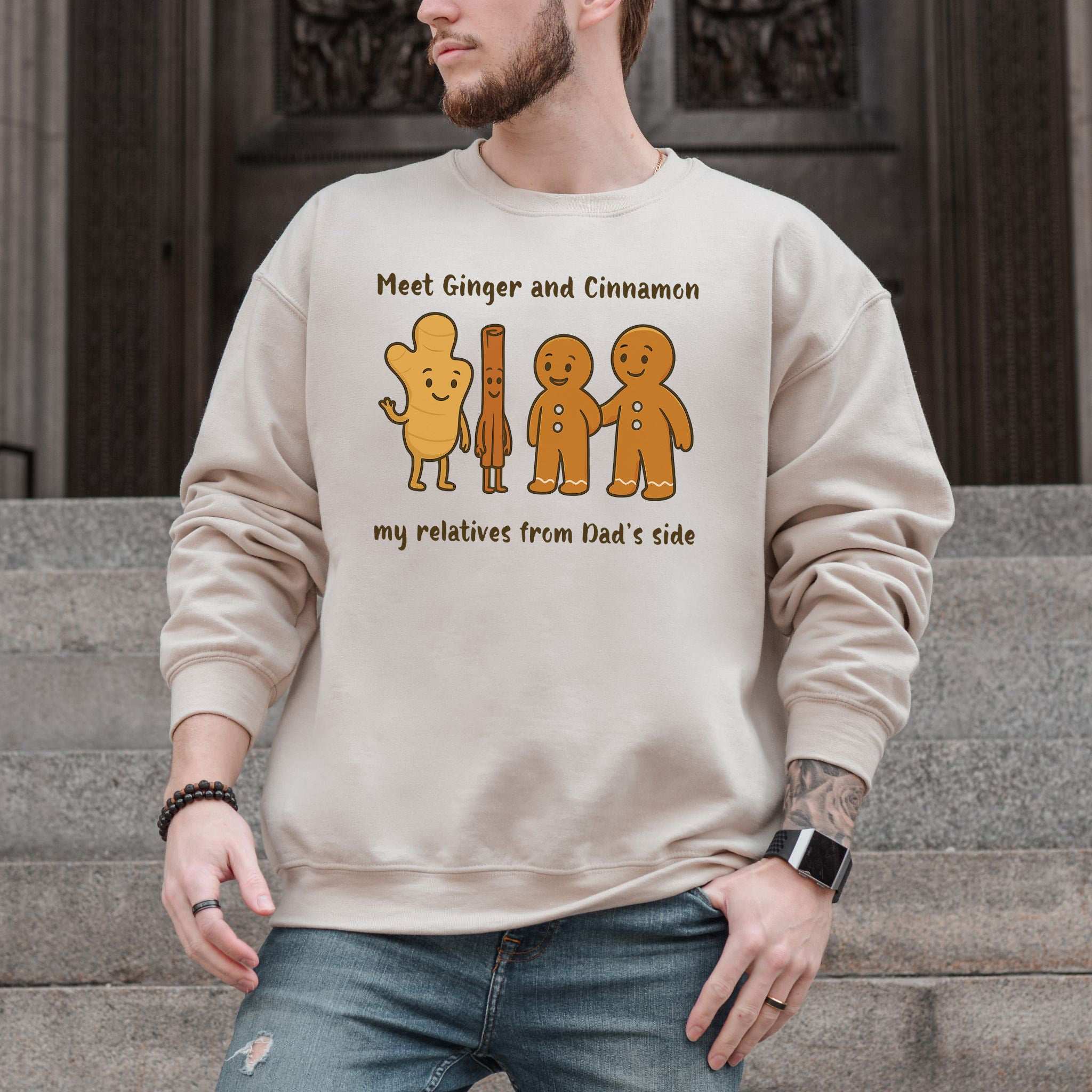 Ginger & Cinnamon Crew Sweatshirt – Funny Spicy Family Holiday Joke