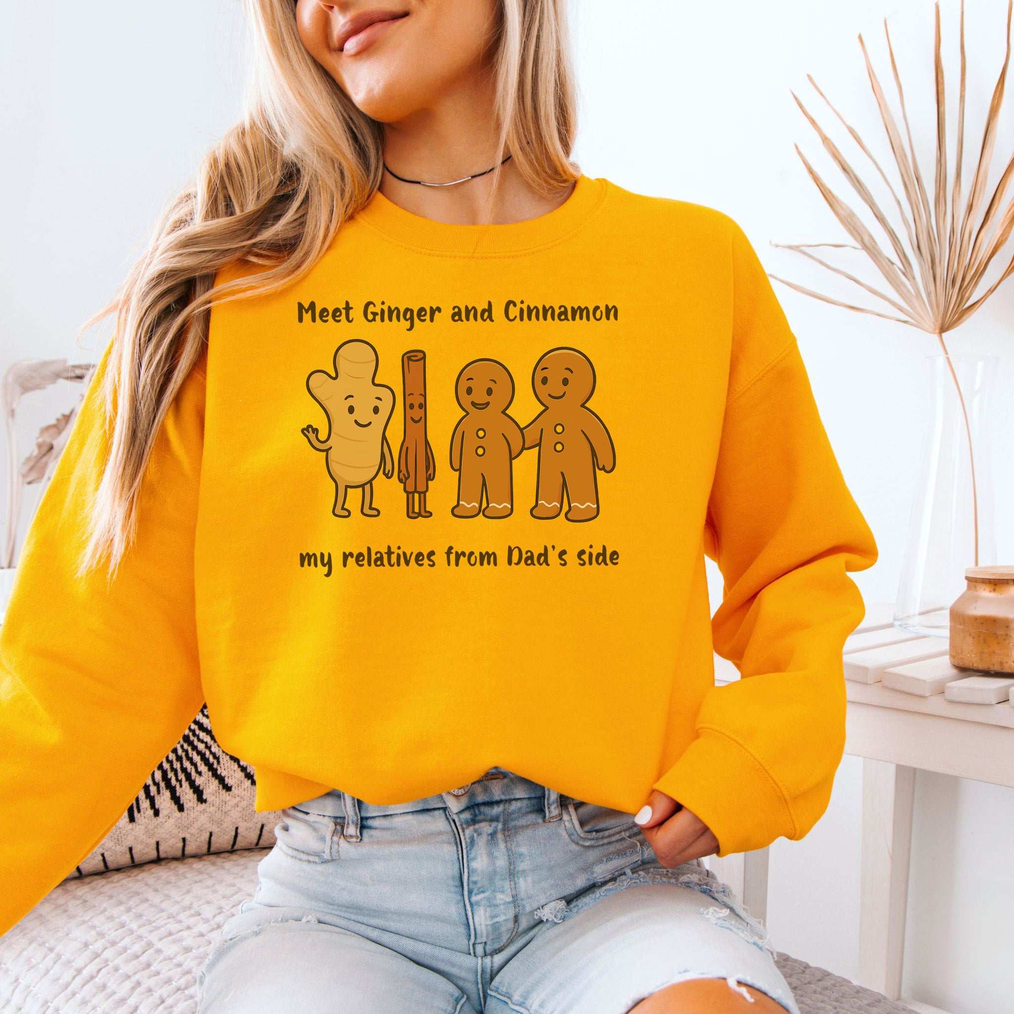Ginger & Cinnamon Crew Sweatshirt – Funny Spicy Family Holiday Joke