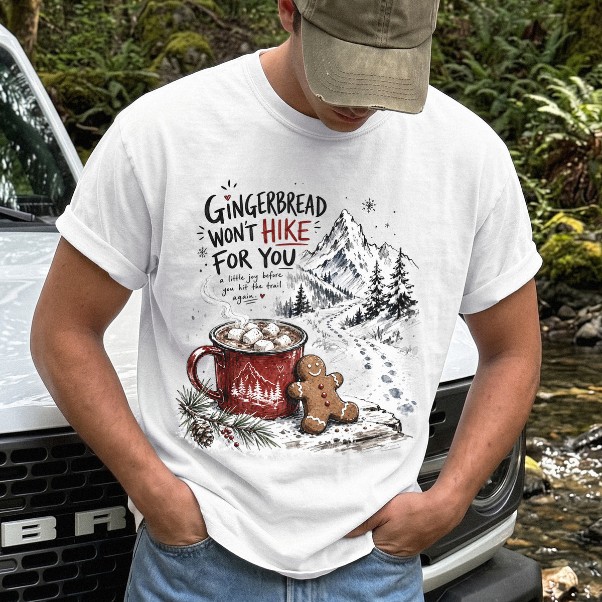 Gingerbread Won’t Hike for You Comfort Colors Shirt – Gingerbread Cocoa Hiking Tee