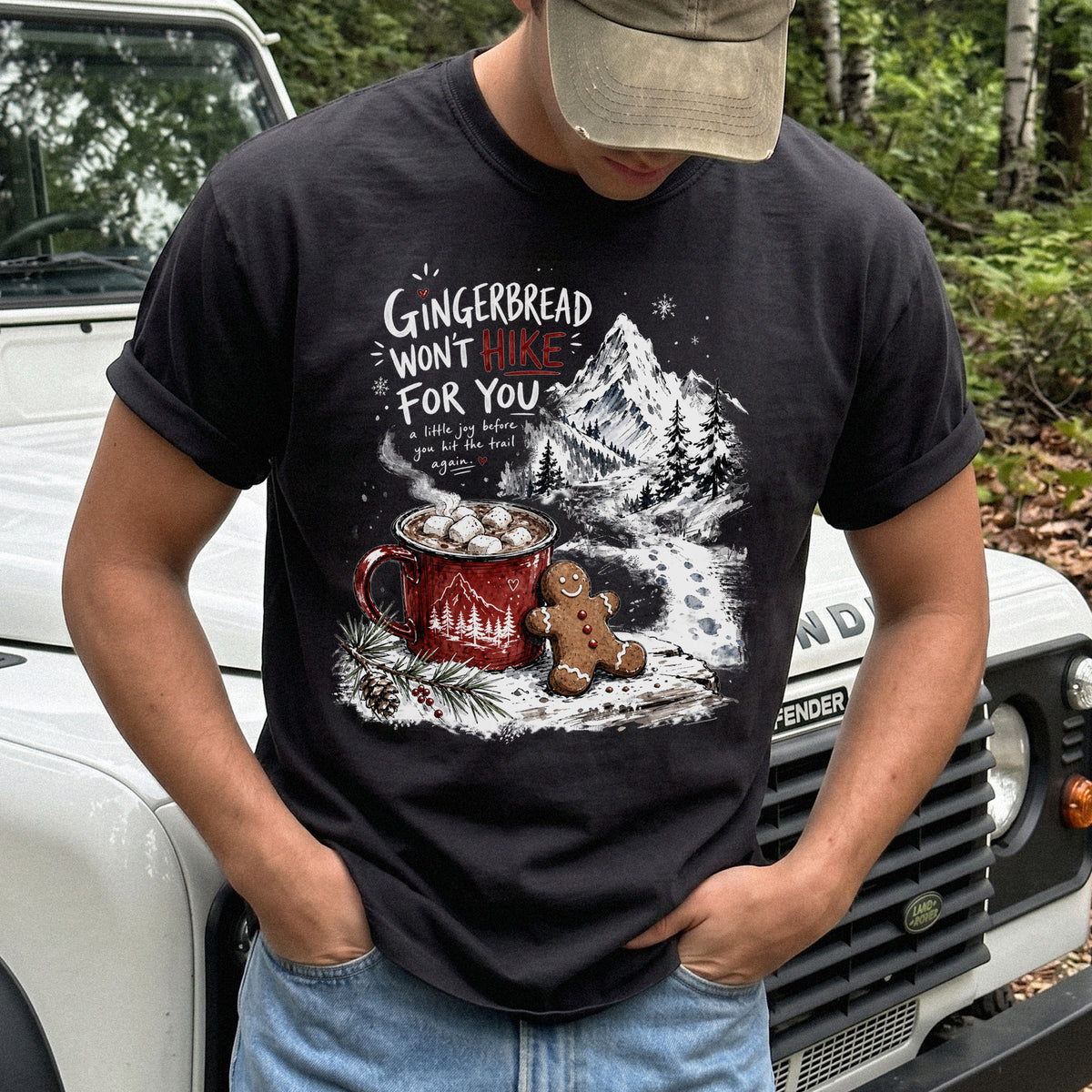 Gingerbread Won’t Hike for You Comfort Colors Shirt – Gingerbread Cocoa Hiking Tee