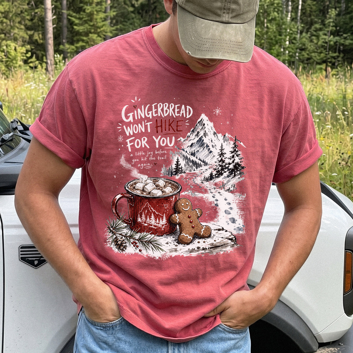 Gingerbread Won’t Hike for You Comfort Colors Shirt – Gingerbread Cocoa Hiking Tee