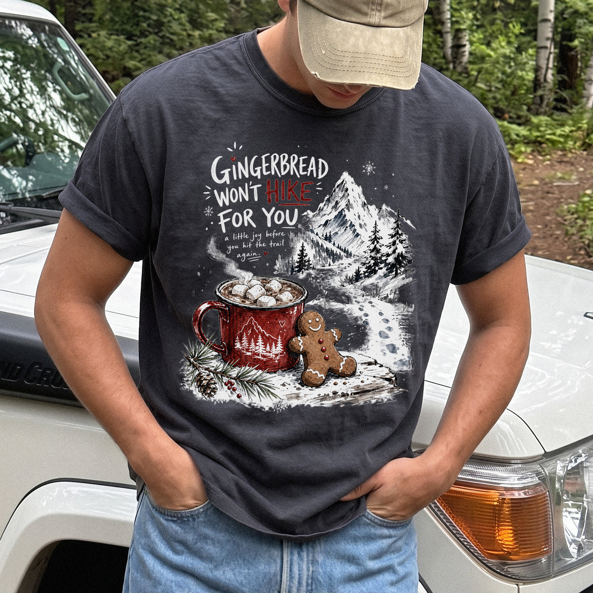 Gingerbread Won’t Hike for You Comfort Colors Shirt – Gingerbread Cocoa Hiking Tee