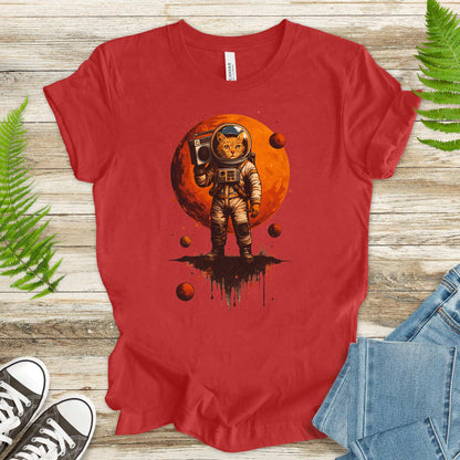 Boombox Cat Astronaut T-Shirt – Retro Space Funk Galaxy Tee