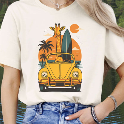 Surfed Out Giraffe T-Shirt – Funny Ocean & Surfing Lover Tee