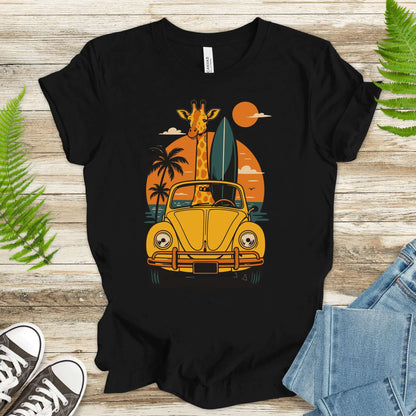 Surfed Out Giraffe T-Shirt – Funny Ocean & Surfing Lover Tee
