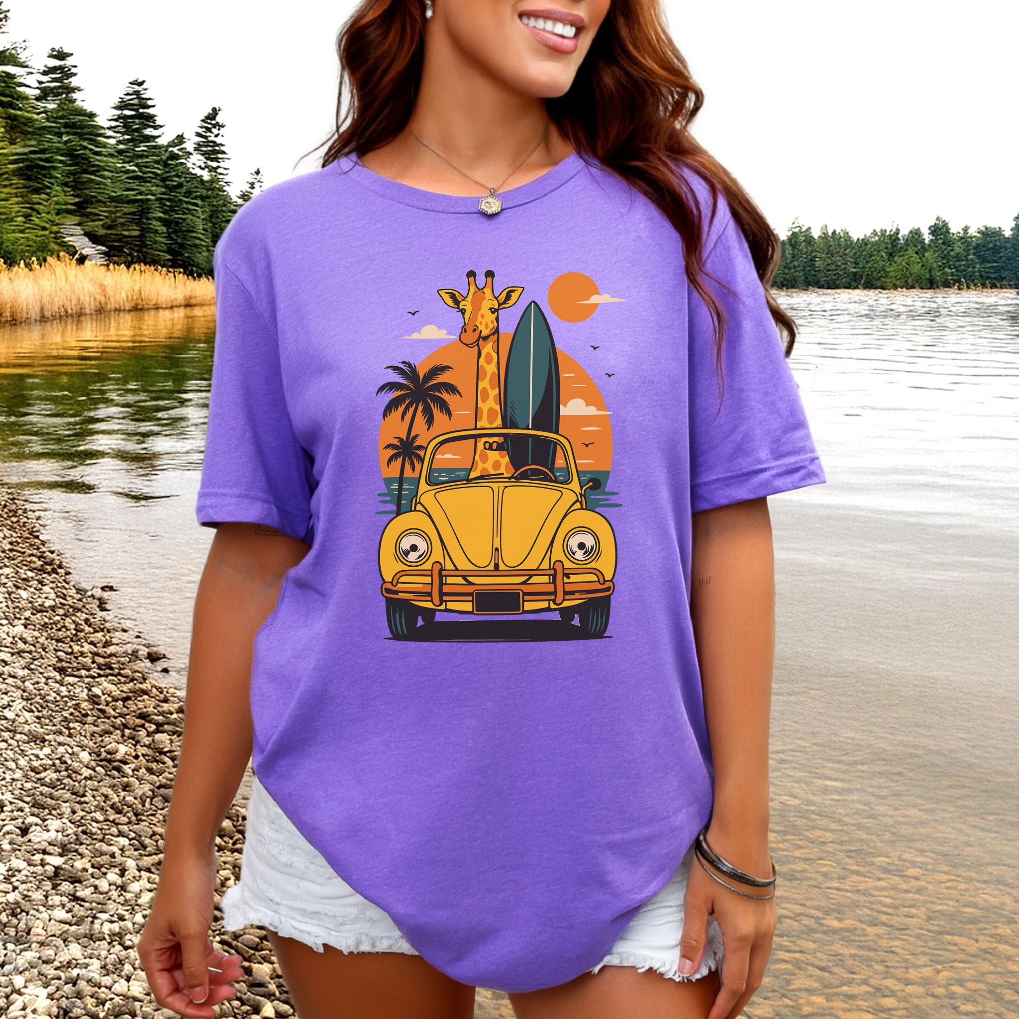 Surfed Out Giraffe T-Shirt – Funny Ocean & Surfing Lover Tee