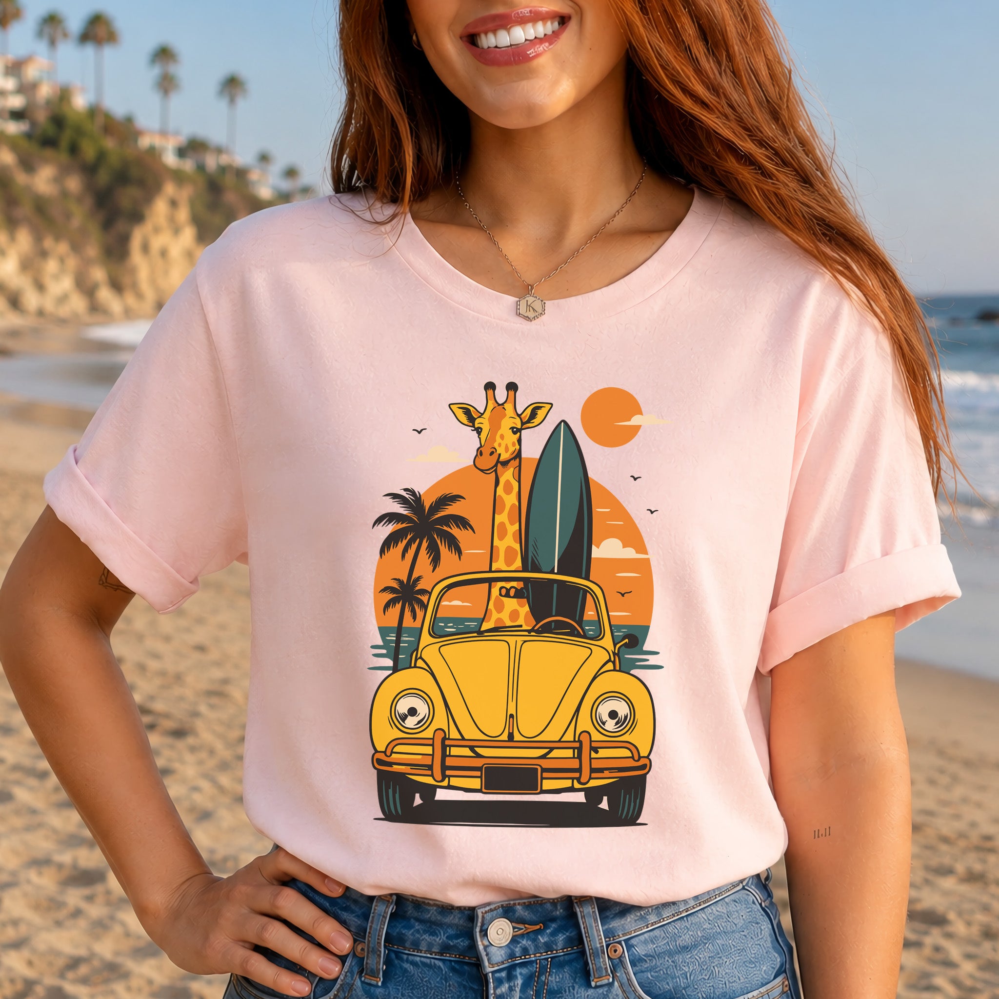 Surfed Out Giraffe T-Shirt – Funny Ocean & Surfing Lover Tee