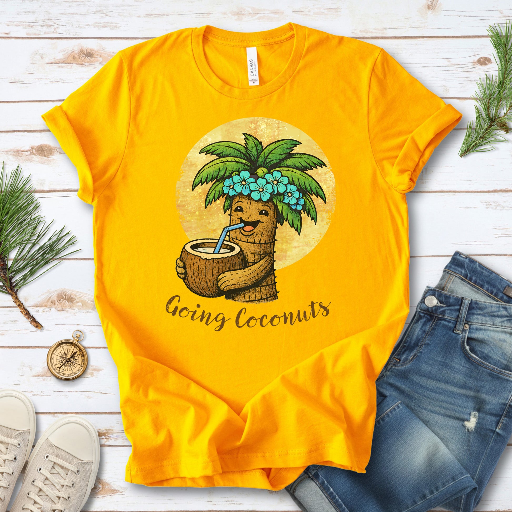 Going Coconuts Tropical Coconut T-Shirt – Funny Beach Vibes