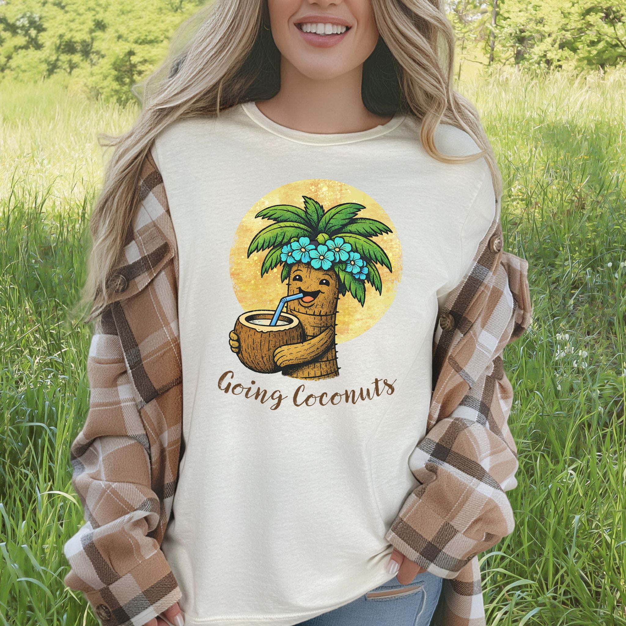 Going Coconuts Tropical Coconut T-Shirt – Funny Beach Vibes