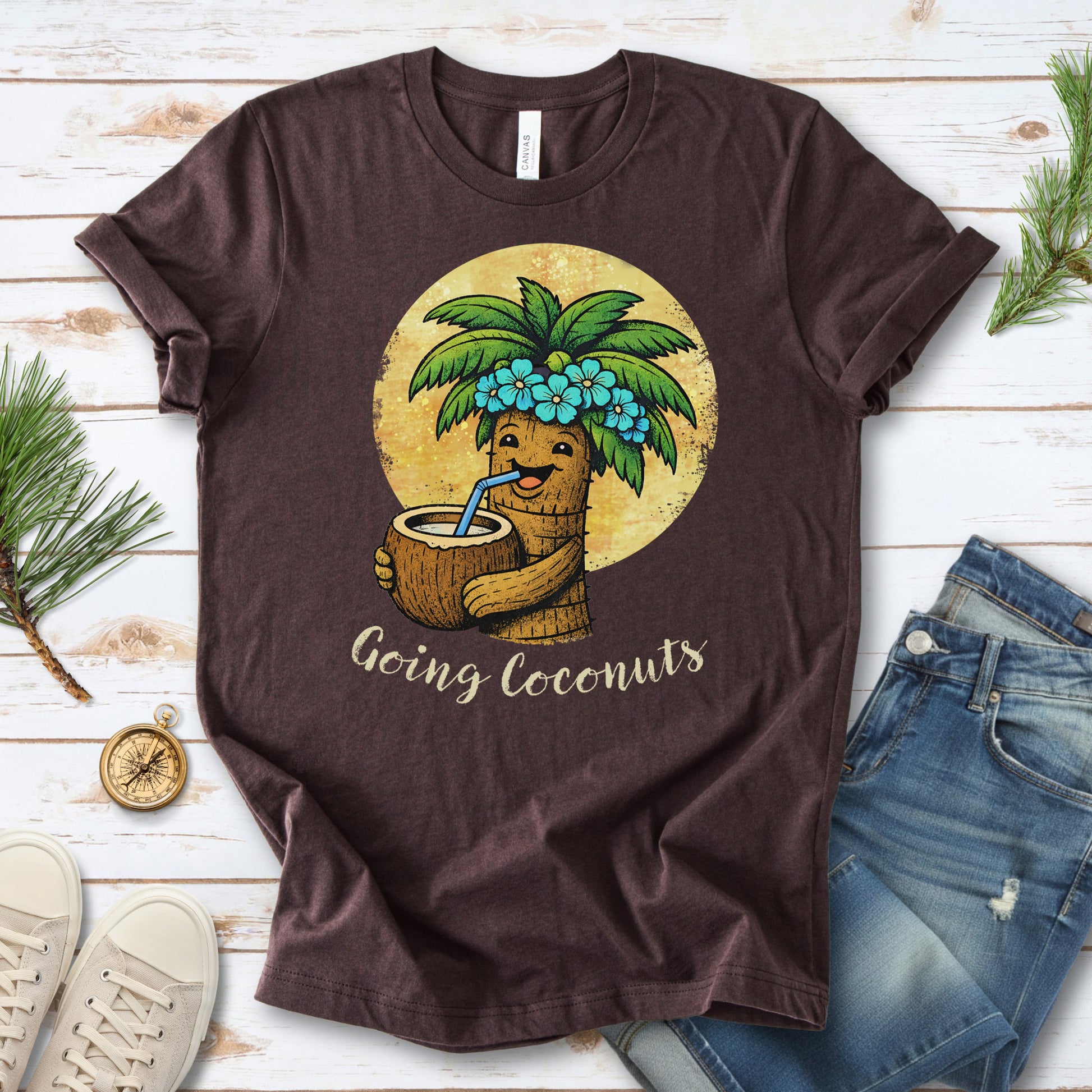 Going Coconuts Tropical Coconut T-Shirt – Funny Beach Vibes