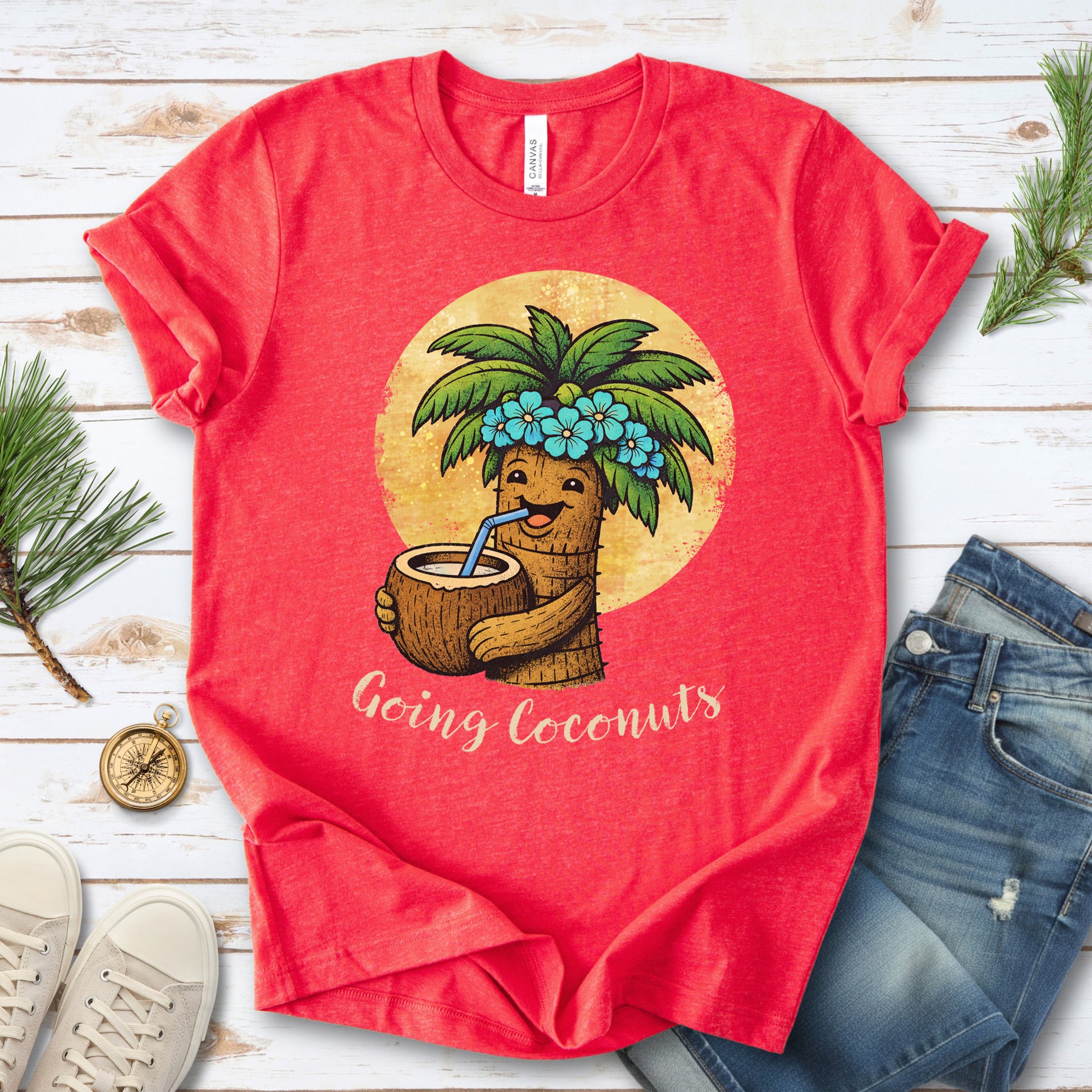 Going Coconuts Tropical Coconut T-Shirt – Funny Beach Vibes