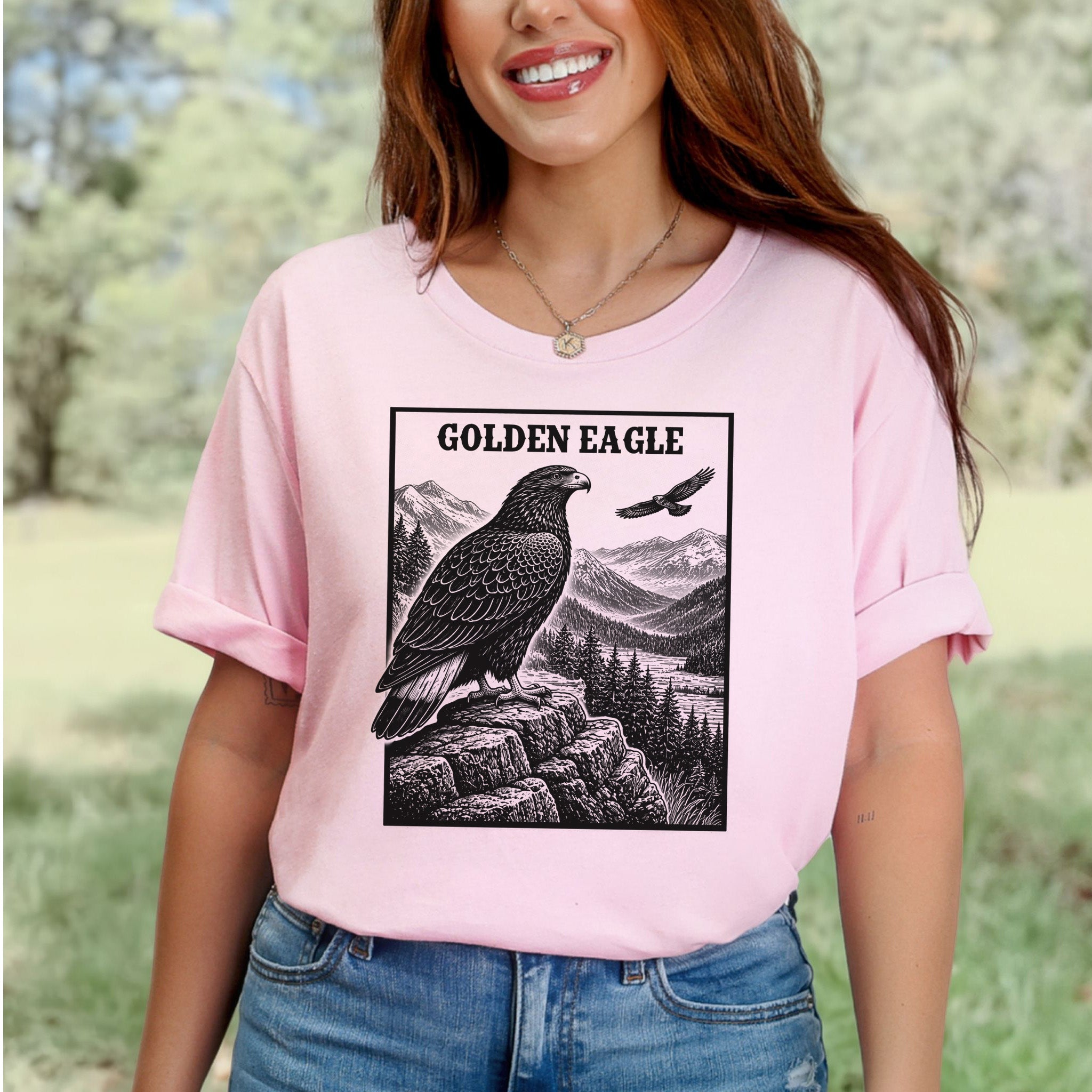 Golden Eagle Vintage Mountain Wildlife Raptor T-Shirt