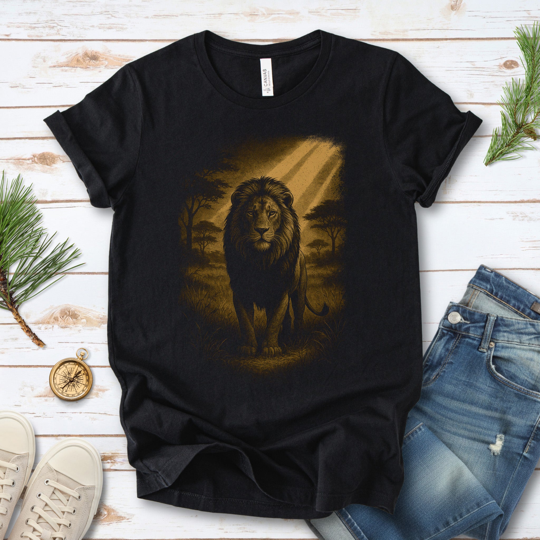 Lion Spirit Animal T-Shirt – Golden Savannah King Vibes