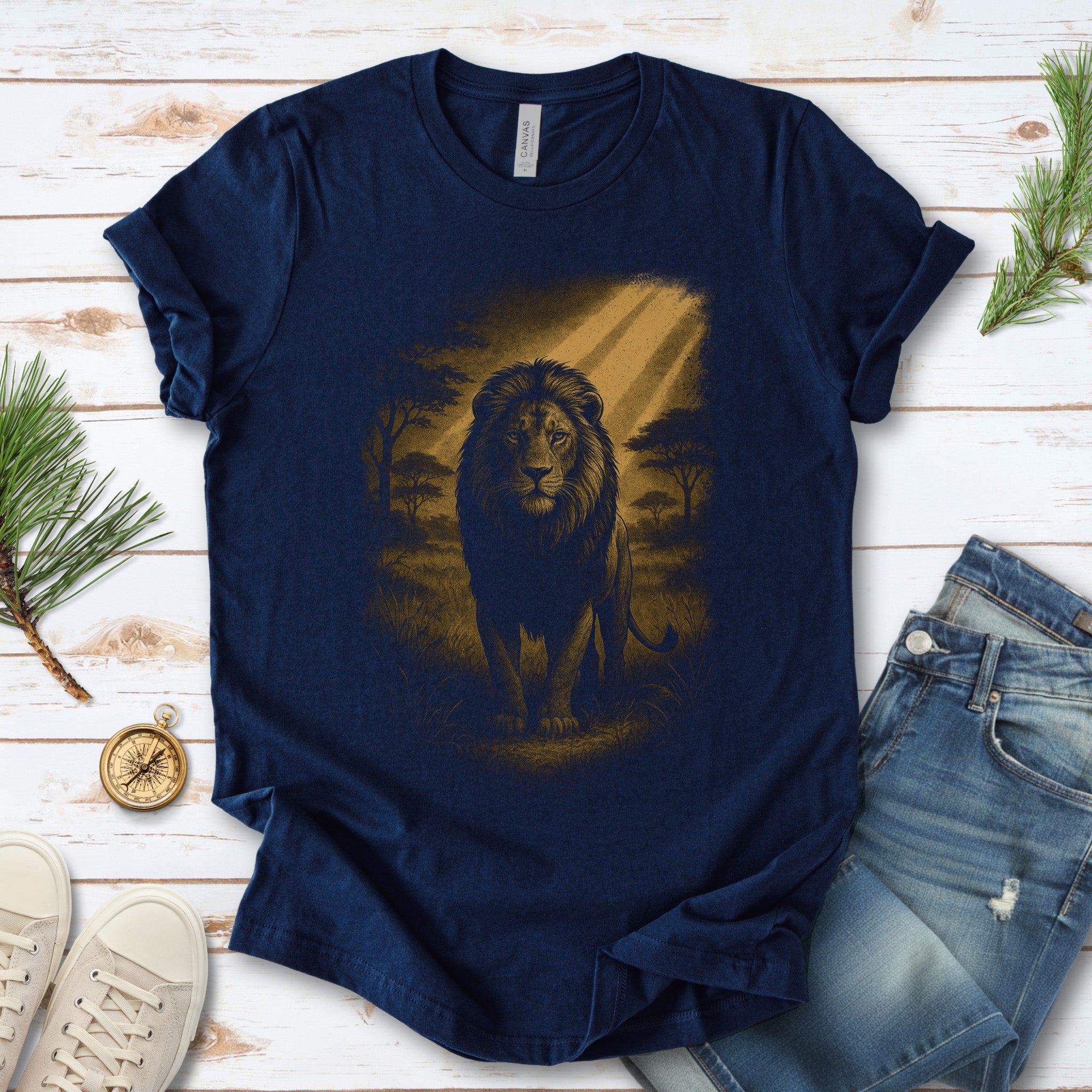 Lion Spirit Animal T-Shirt – Golden Savannah King Vibes