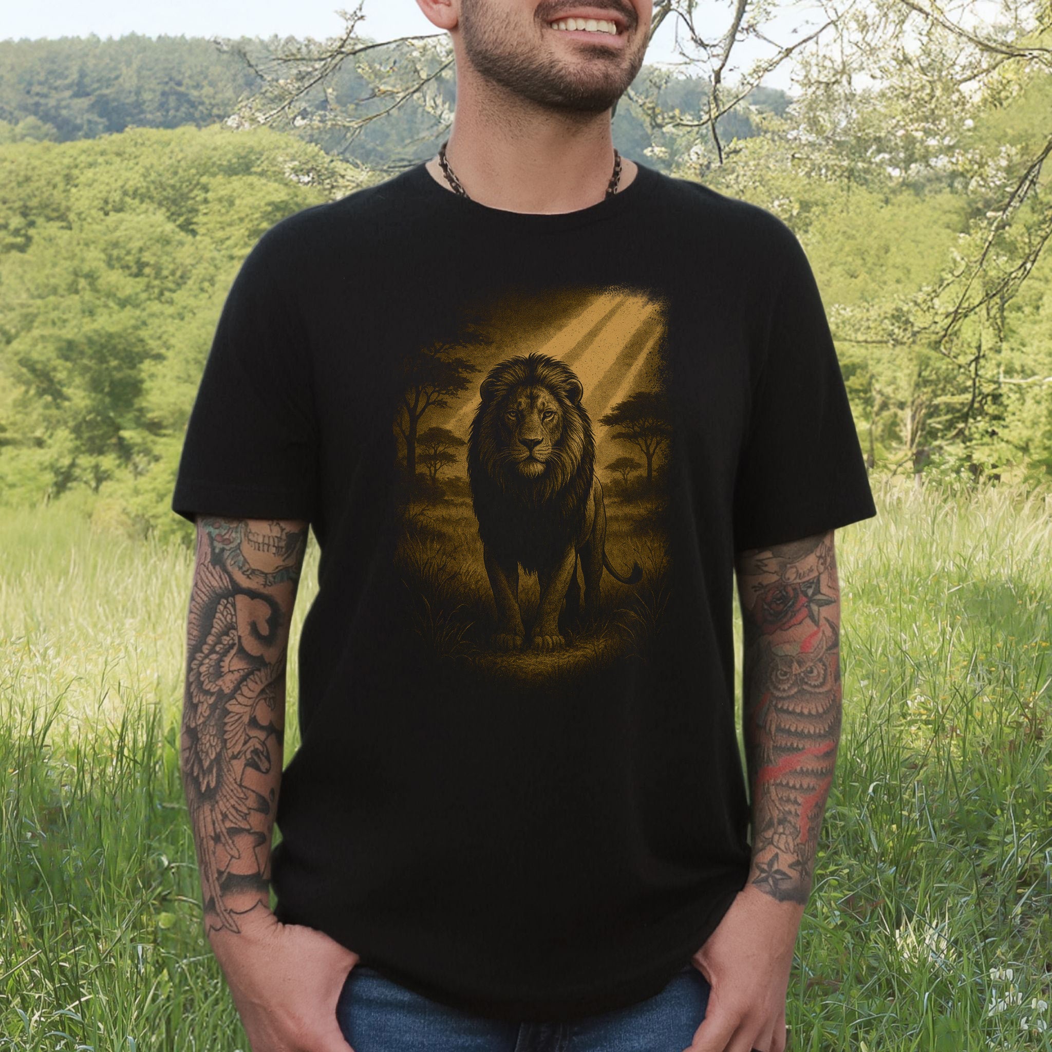 Lion Spirit Animal T-Shirt – Golden Savannah King Vibes