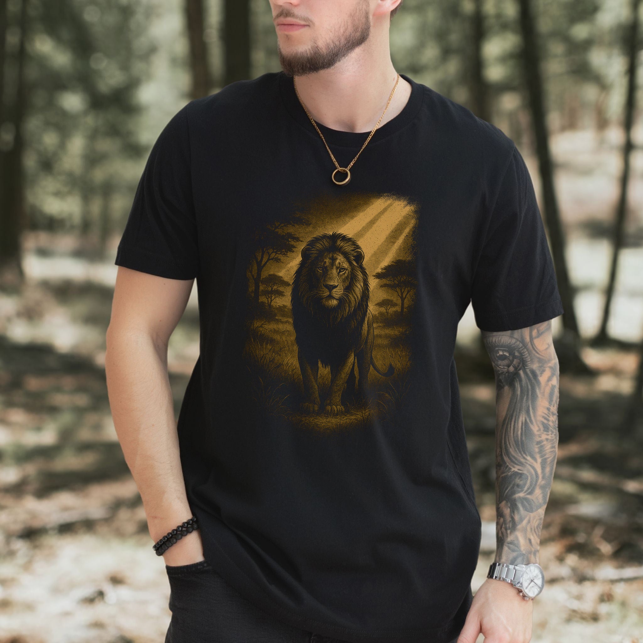 Lion Spirit Animal T-Shirt – Golden Savannah King Vibes