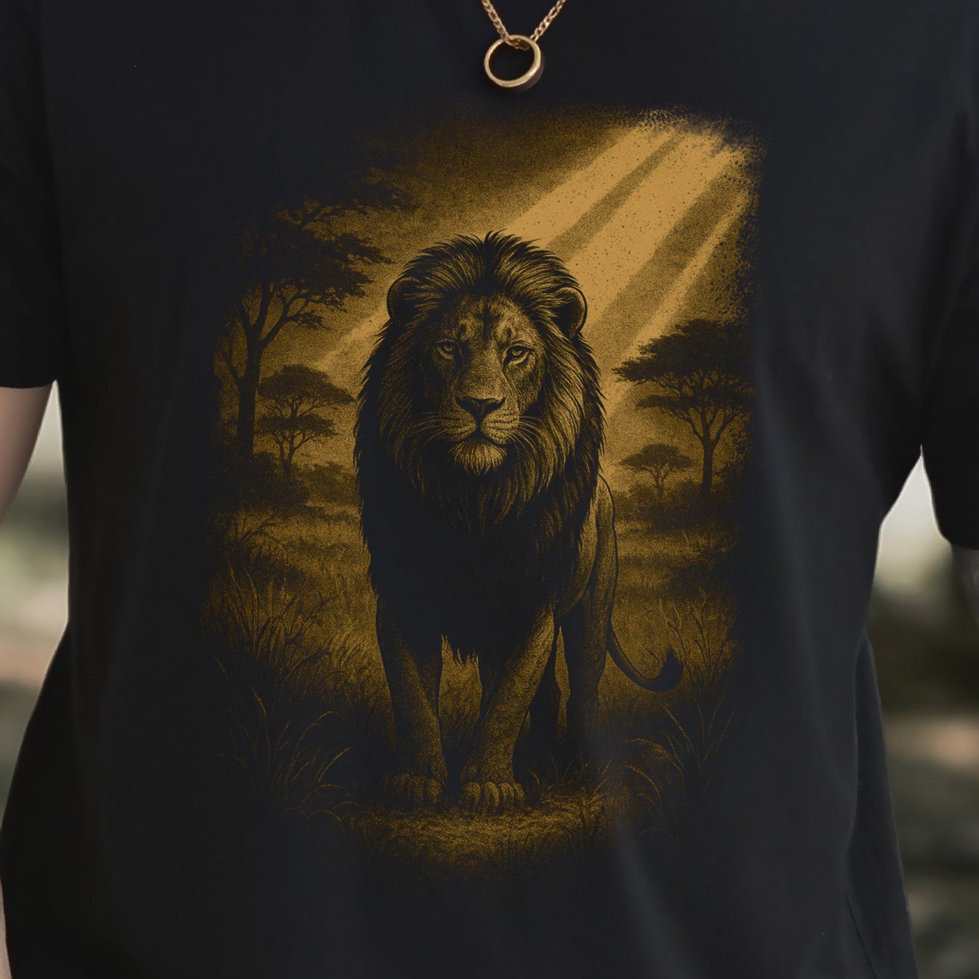 Lion Spirit Animal T-Shirt – Golden Savannah King Vibes