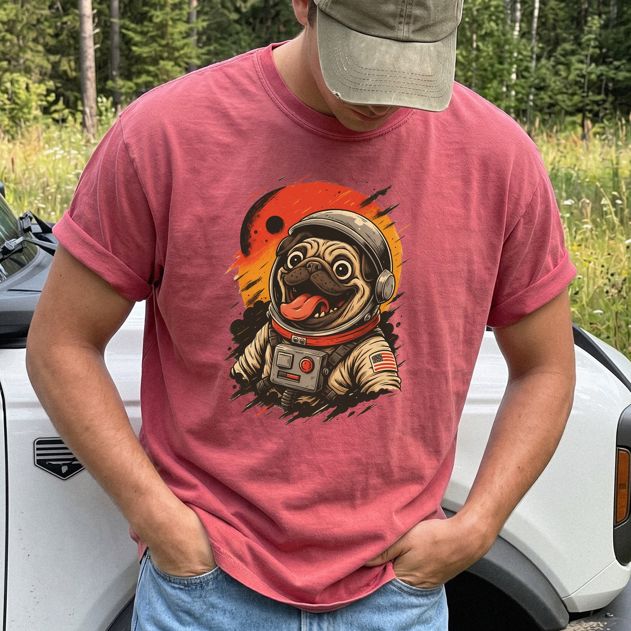 Pugstronaut Space Comfort Colors Shirt
