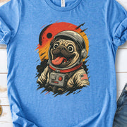 Pugstronaut Space T-Shirt – Funny Goofy Pug in Galaxy Suit Tee