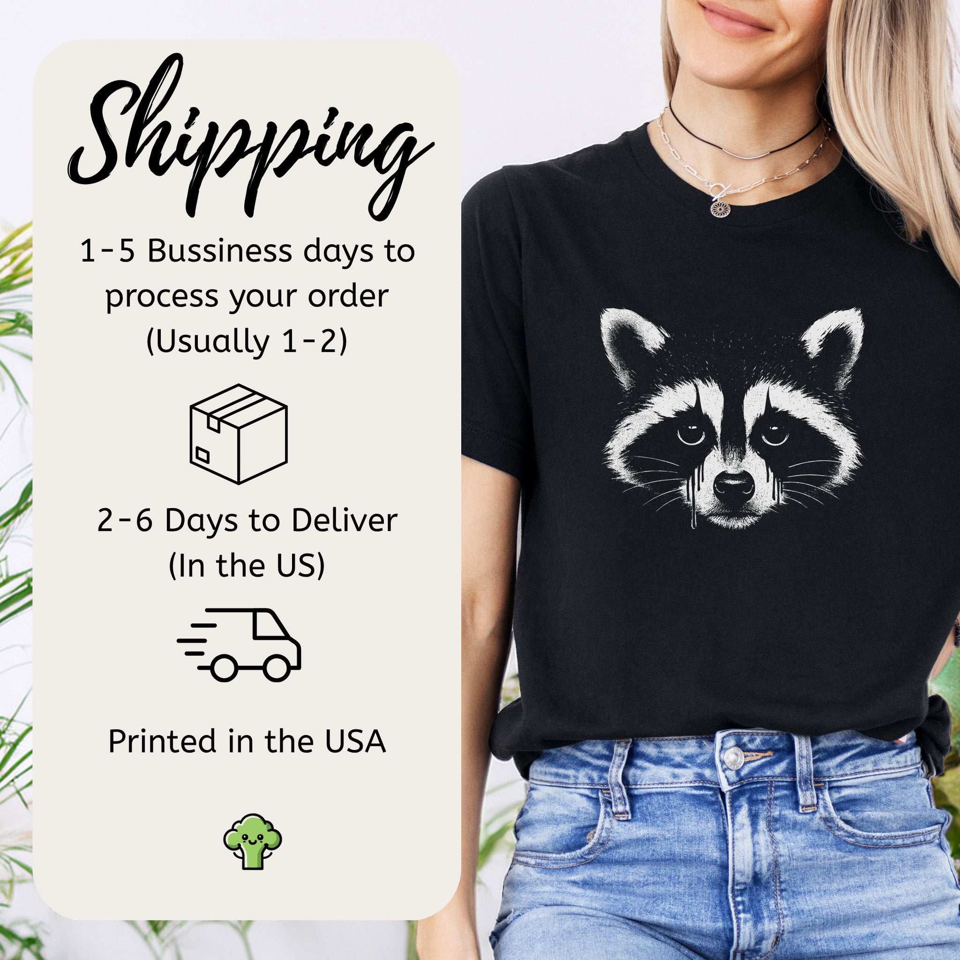 Gothcoon Raccoon T-Shirt – Vintage Grunge Forest Spirit Tee