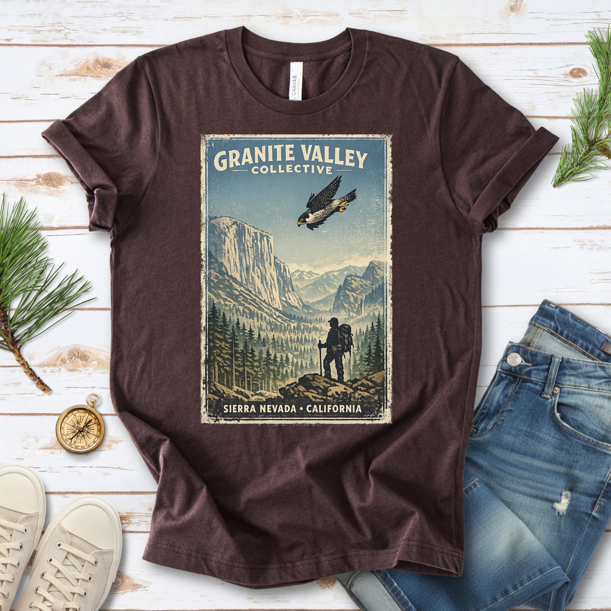 Sierra Nevada Hiker Shirt – Granite Valley California T-Shirt