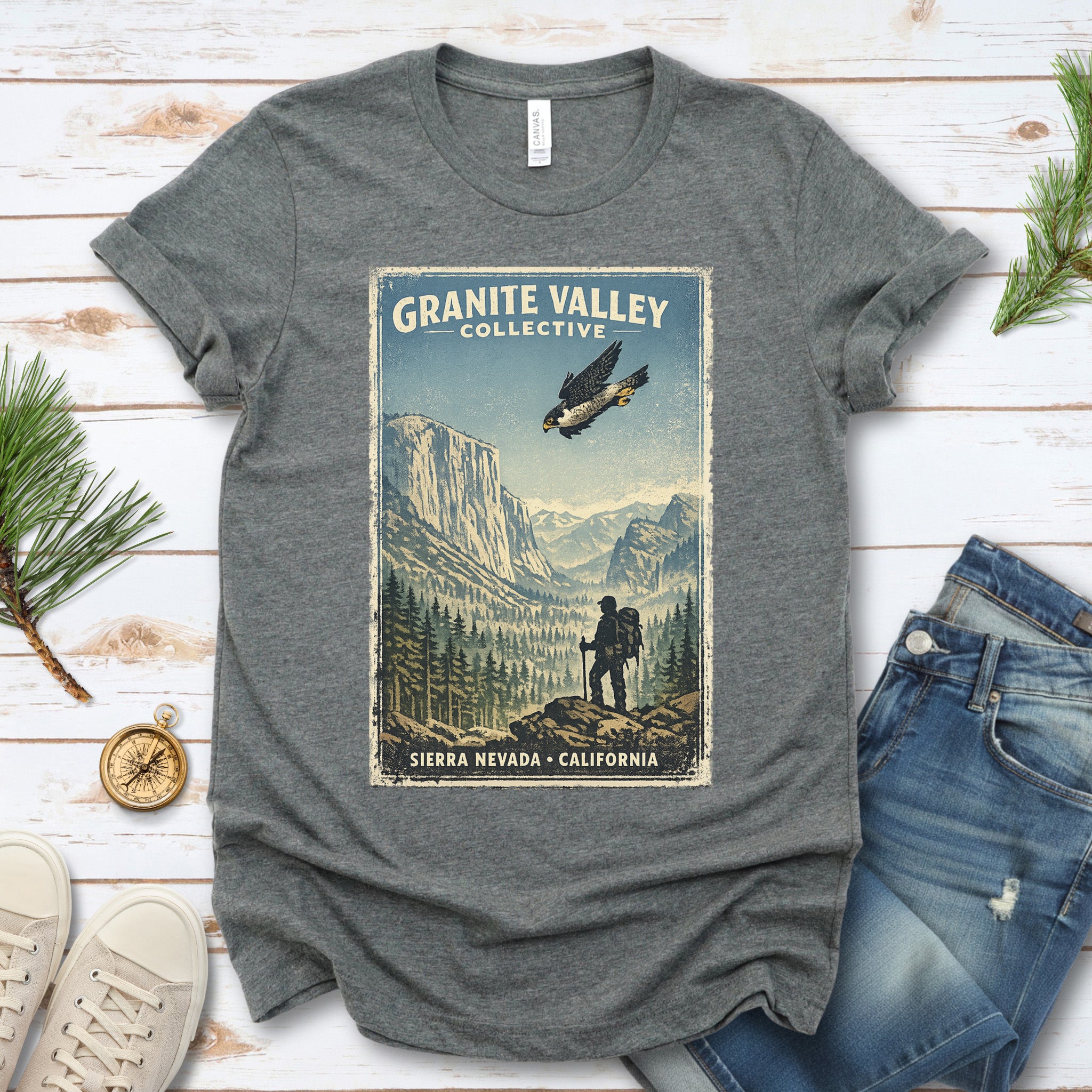 Sierra Nevada Hiker Shirt – Granite Valley California T-Shirt