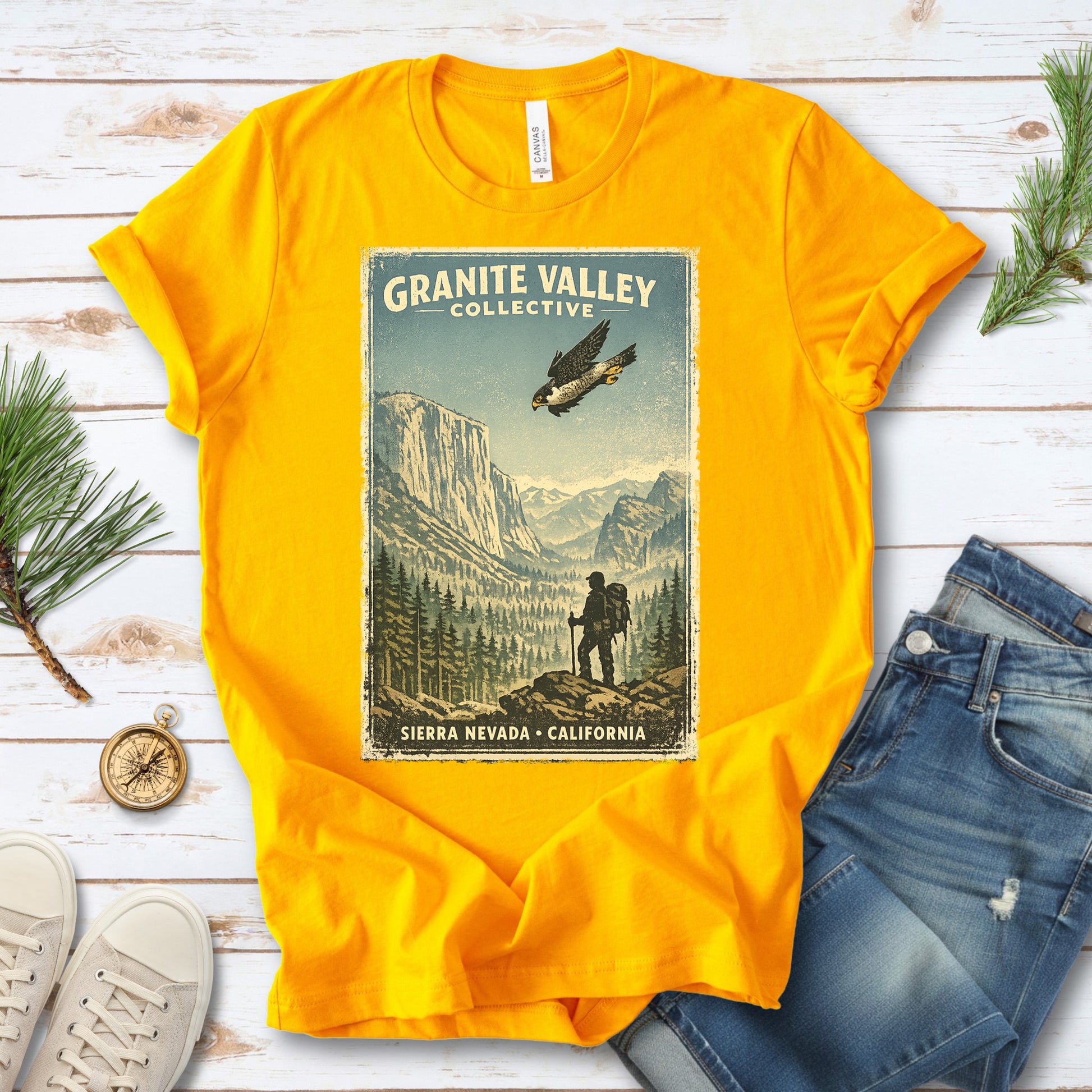 Sierra Nevada Hiker Shirt – Granite Valley California T-Shirt