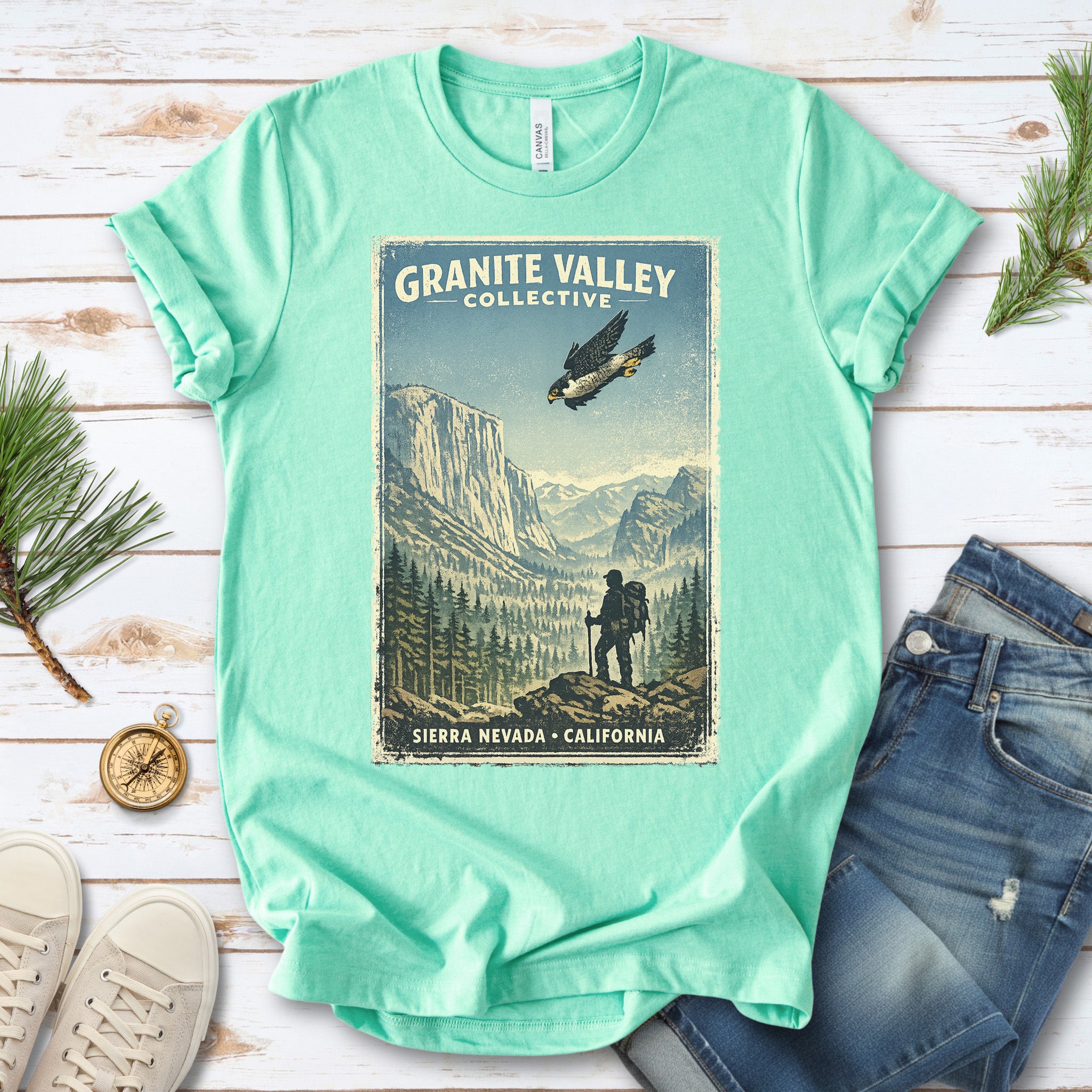 Sierra Nevada Hiker Shirt – Granite Valley California T-Shirt