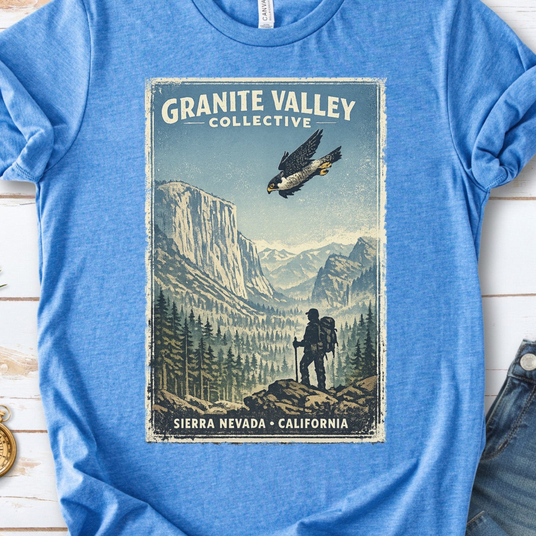 Sierra Nevada Hiker Shirt – Granite Valley California T-Shirt