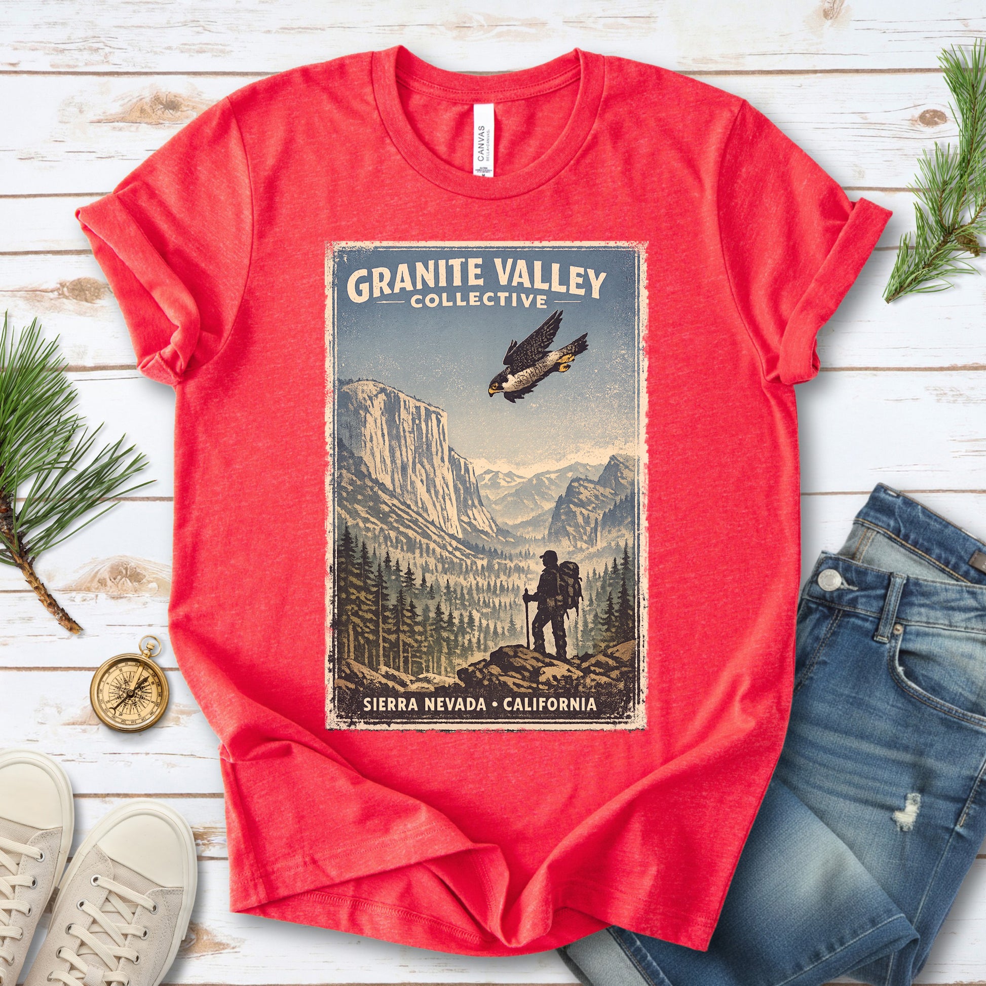 Sierra Nevada Hiker Shirt – Granite Valley California T-Shirt