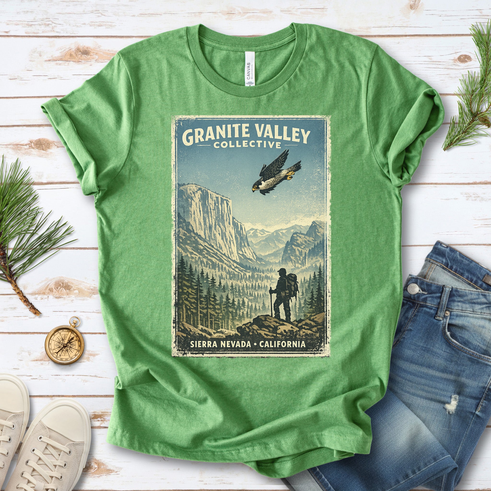 Sierra Nevada Hiker Shirt – Granite Valley California T-Shirt