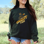 Gravity Fed Retro Fox Mountain Biking Adventure Sweatshirt