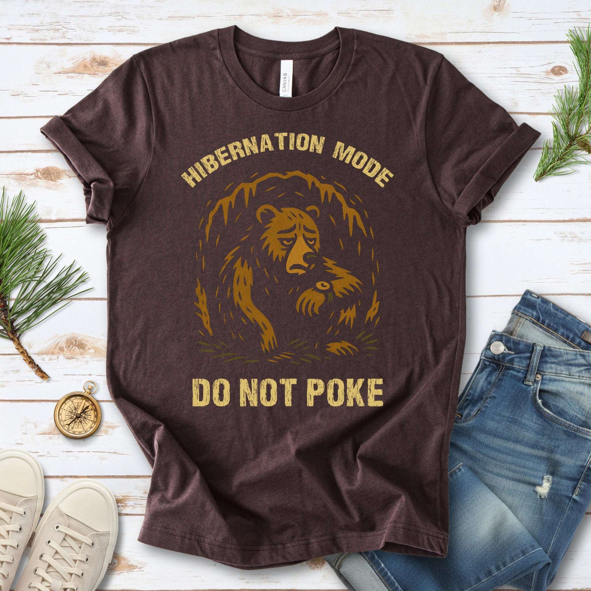 Hibernation Mode Do Not Poke Funny Bear T-Shirt