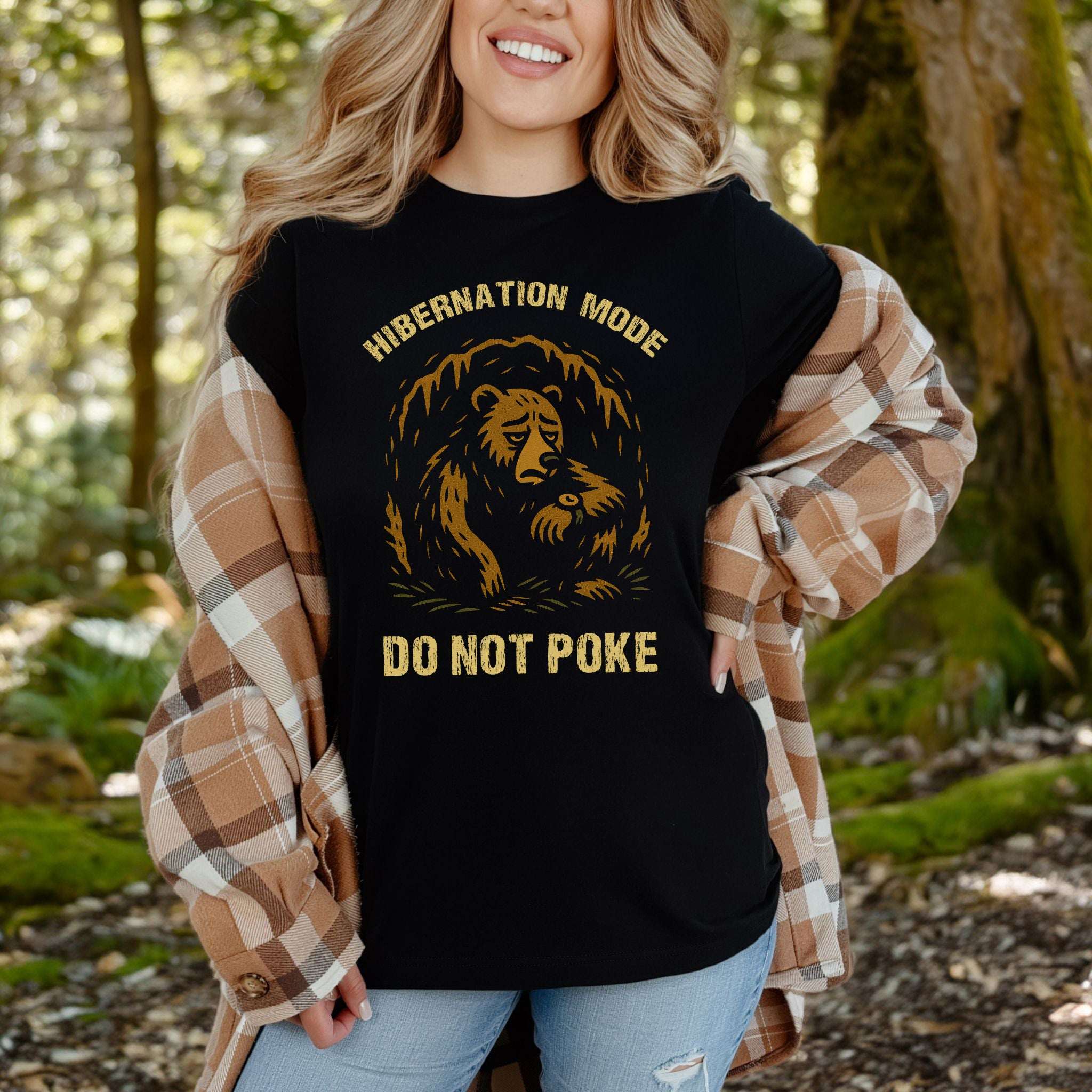 Hibernation Mode Do Not Poke Funny Bear T-Shirt