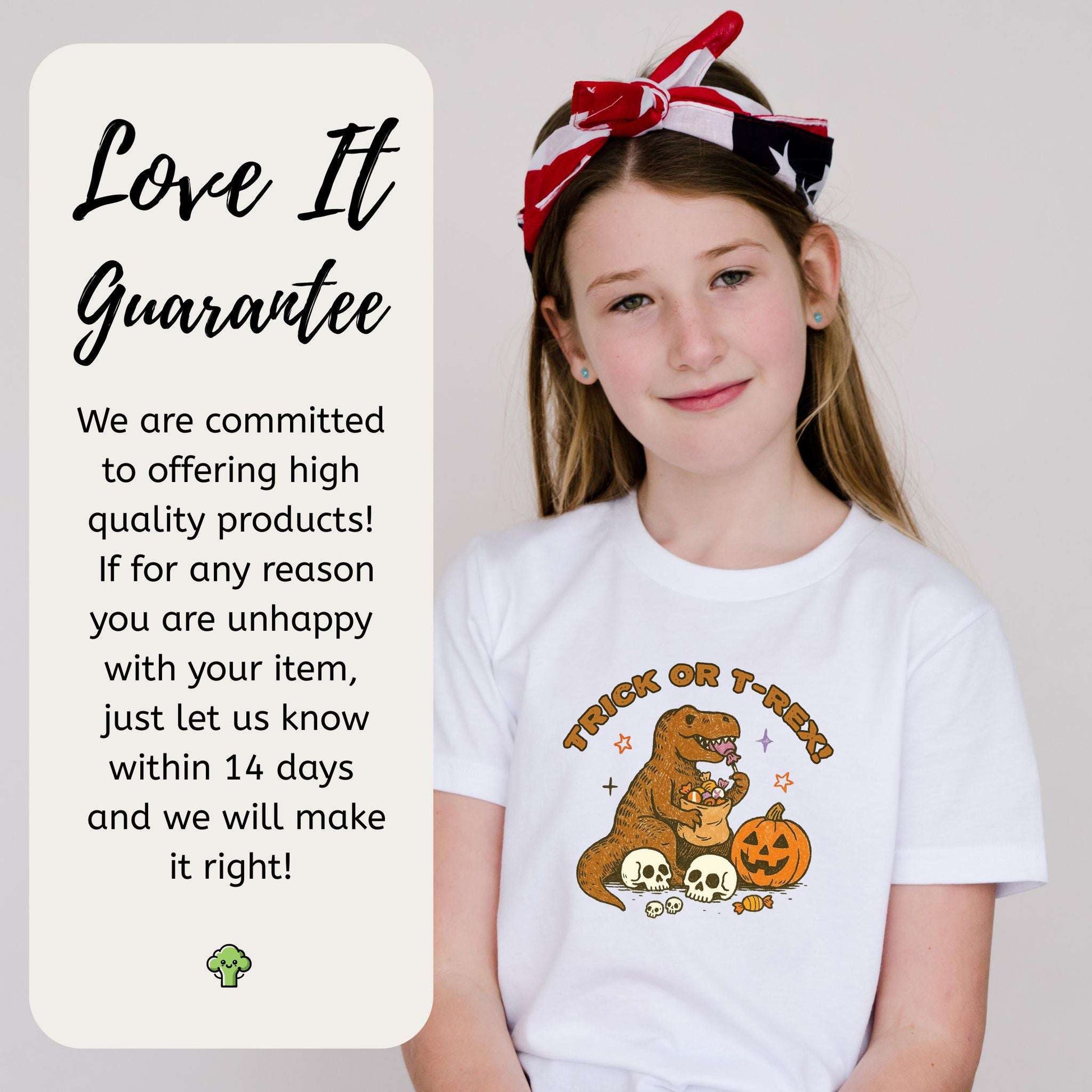 T-Rex Halloween Youth Tee – Trick-or-Treat Dino Mayhem