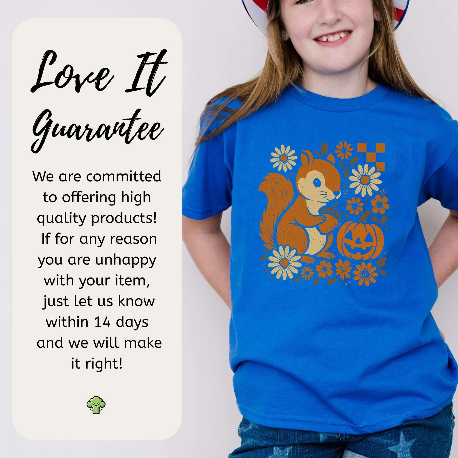 Pumpkin Patch Squirrel Youth Tee – Cute Halloween Forest Vibes