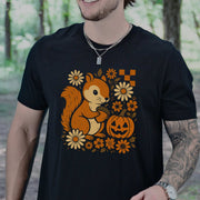 Pumpkin Patch Squirrel T-Shirt – Cute Retro Halloween Nature Vibes