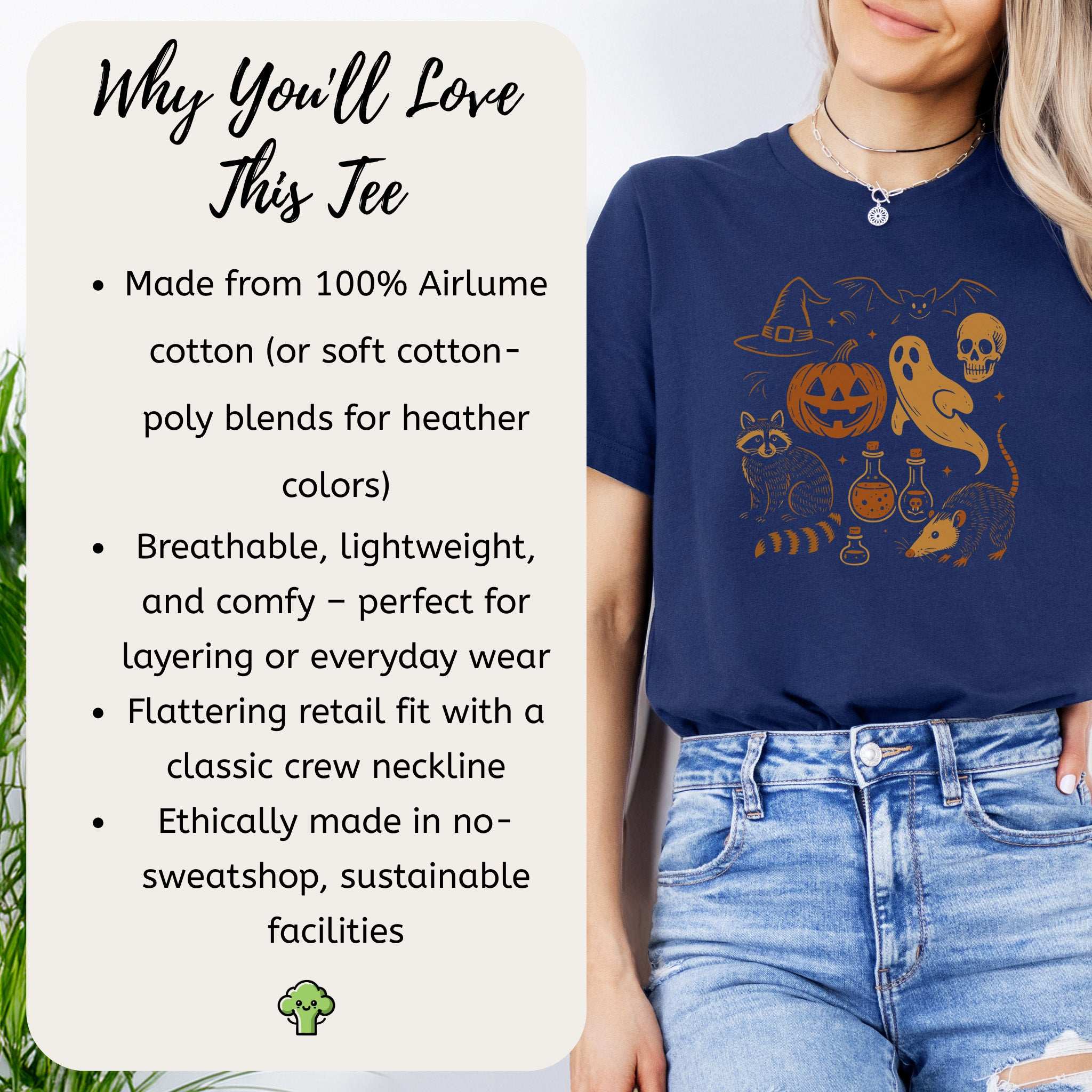 Halloween Raccoon & Opossum T-Shirt – Spooky Trash Panda Potion Vibes