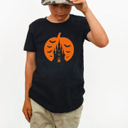 Haunted Pumpkin Castle Youth T-Shirt – Spooky Bats & Halloween Vibes