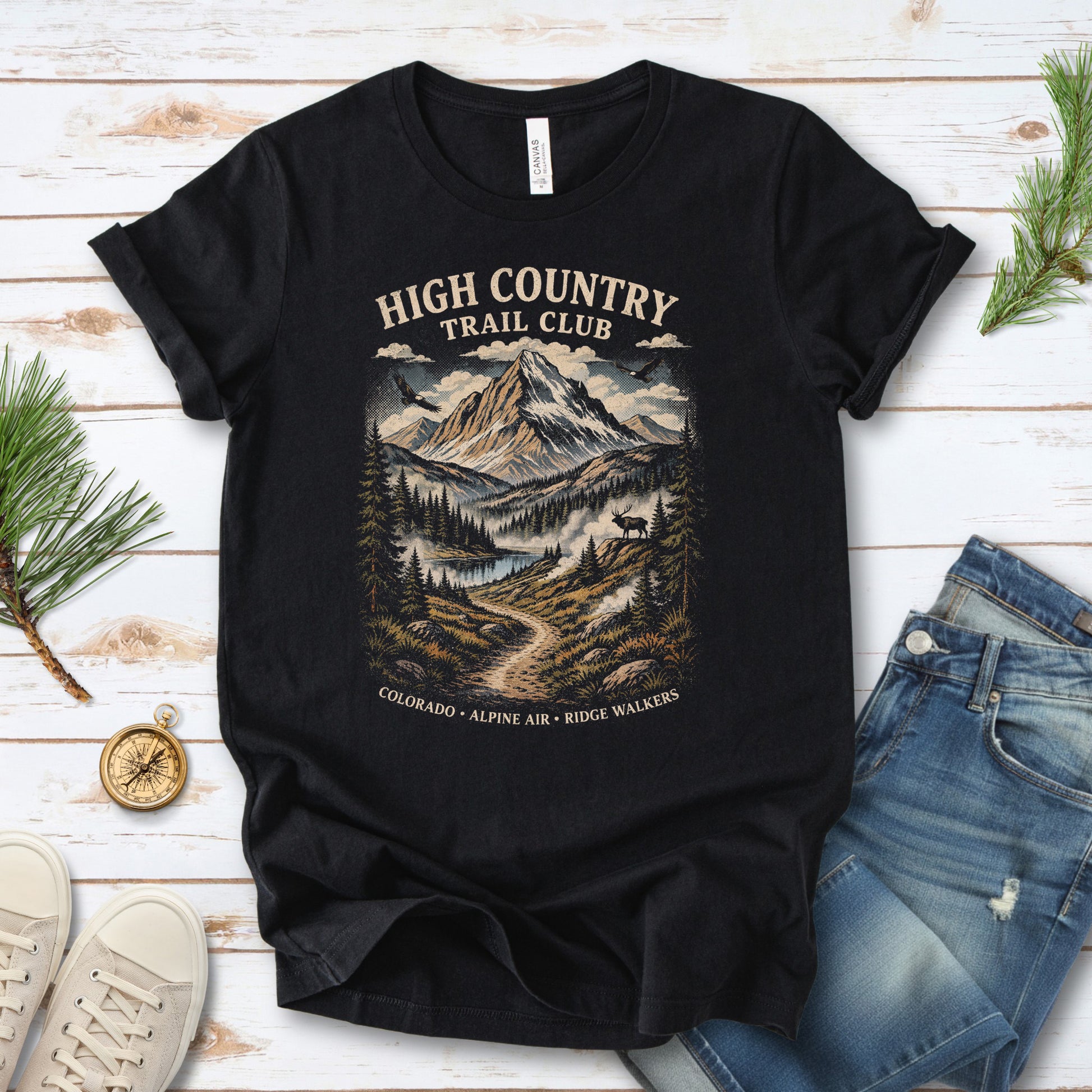 Colorado High Country Trail Club Shirt – Retro Mountain T-Shirt