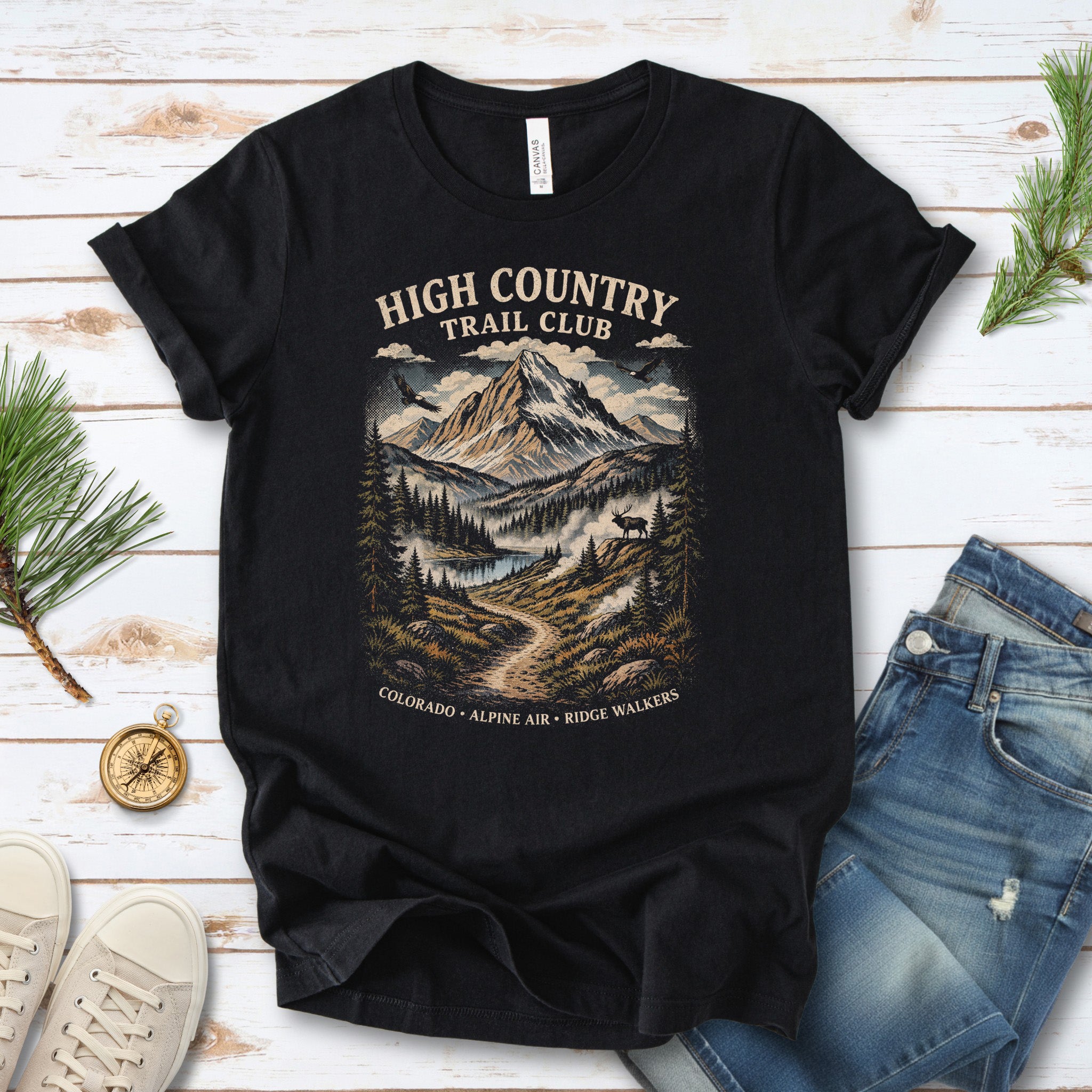 Colorado High Country Trail Club Shirt – Retro Mountain T-Shirt