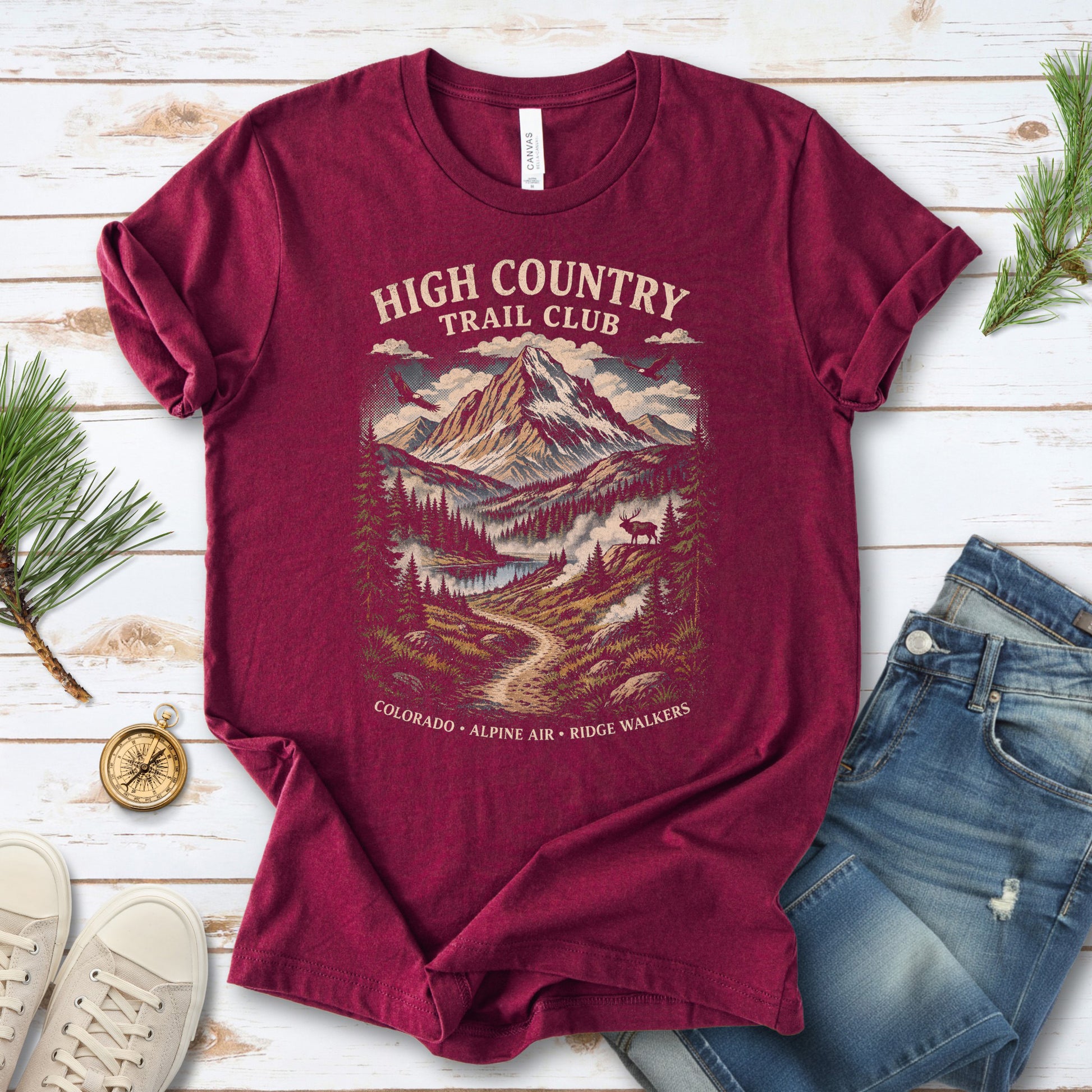 Colorado High Country Trail Club Shirt – Retro Mountain T-Shirt