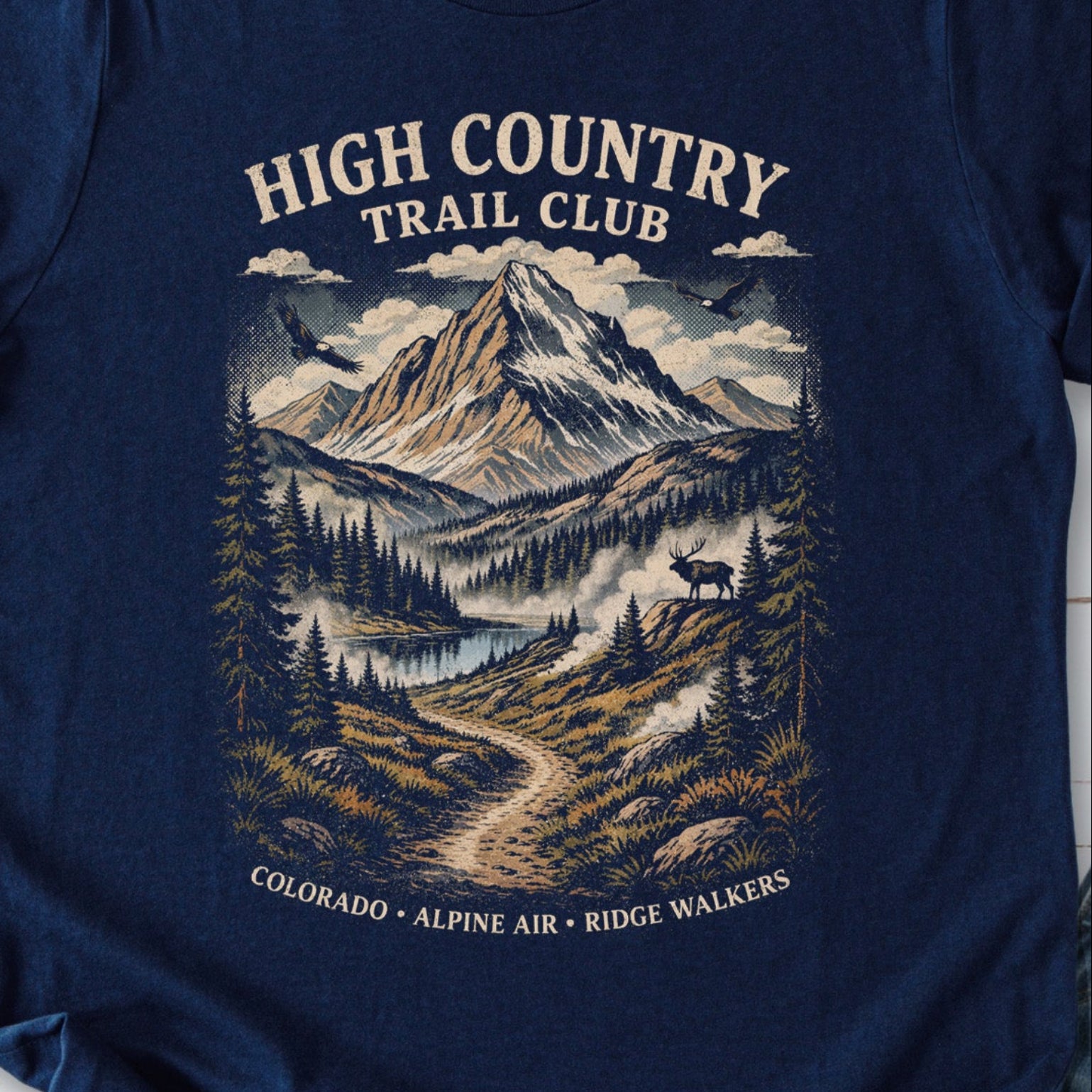 Colorado High Country Trail Club Shirt – Retro Mountain T-Shirt