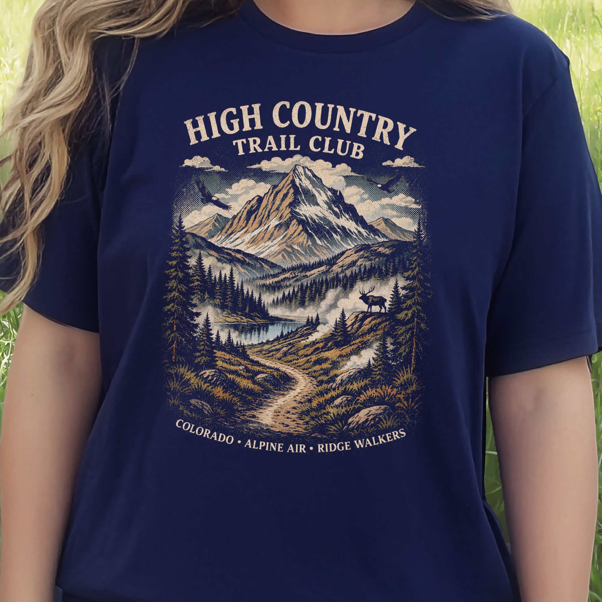 Colorado High Country Trail Club Shirt – Retro Mountain T-Shirt