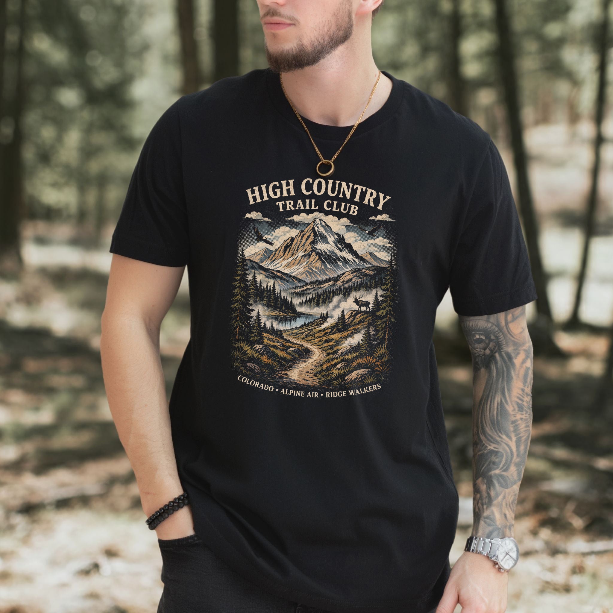 Colorado High Country Trail Club Shirt – Retro Mountain T-Shirt